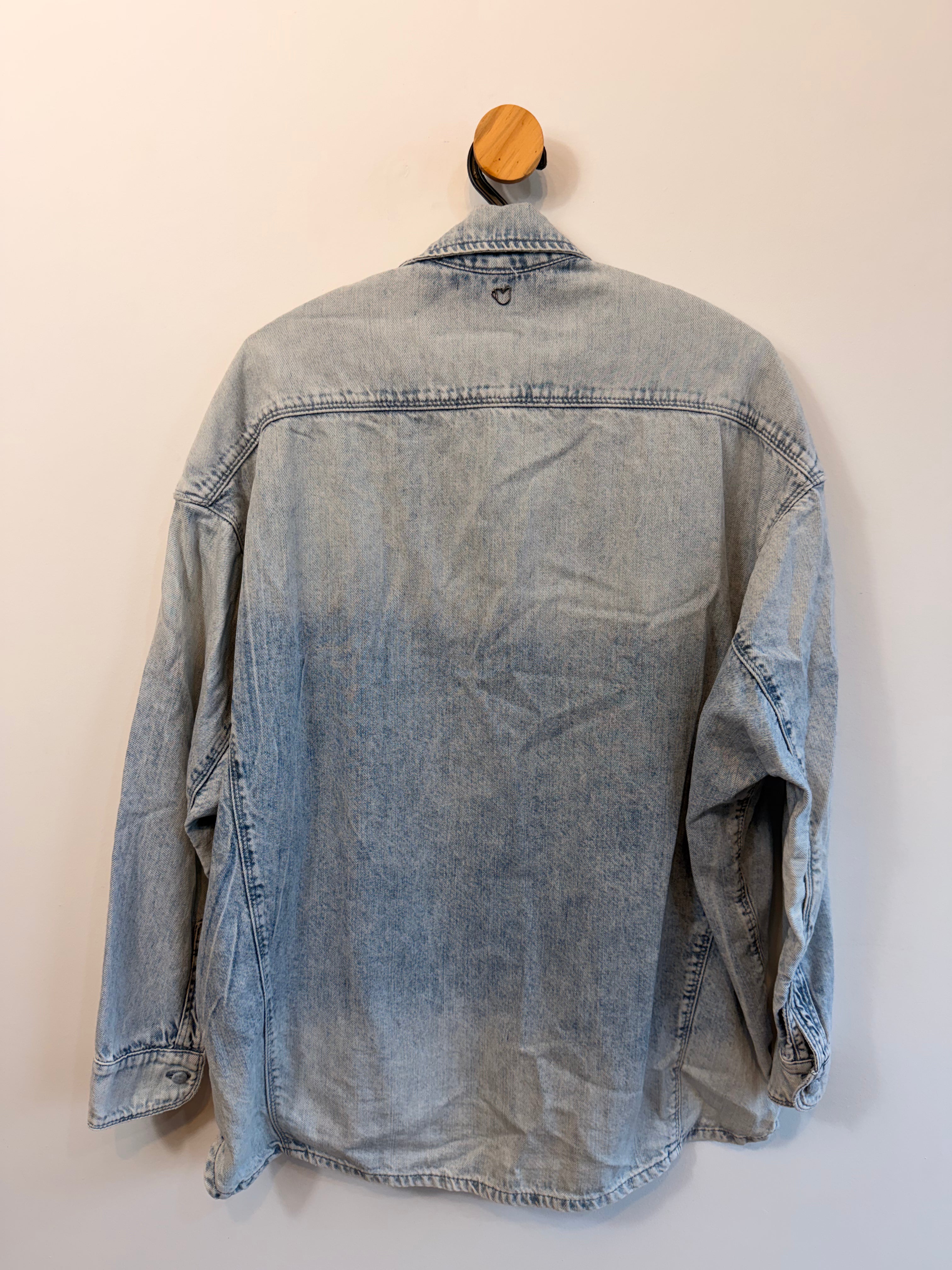 Camisa Jeans Rosa Chá