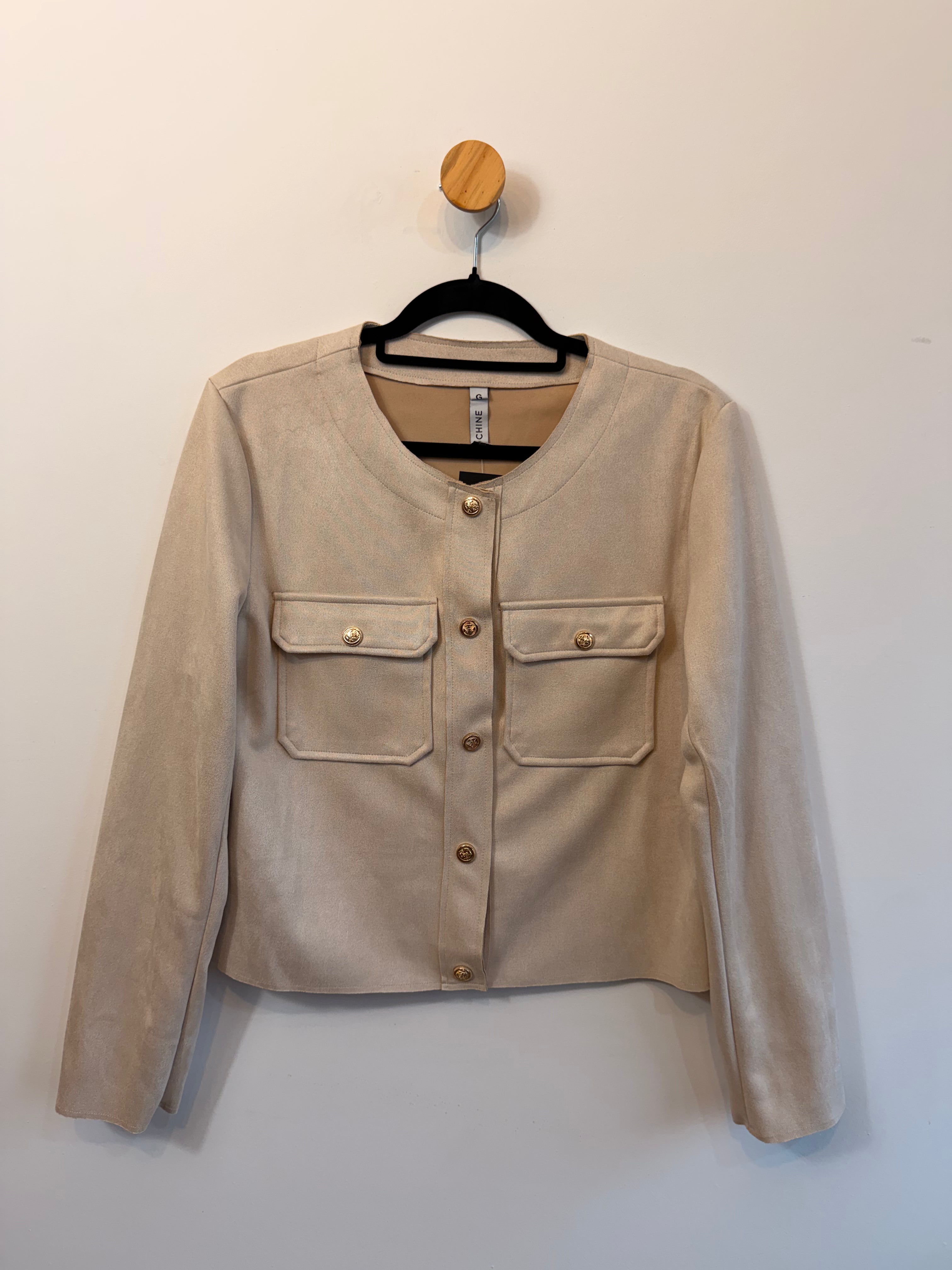 Casaco Bege suede Mochine