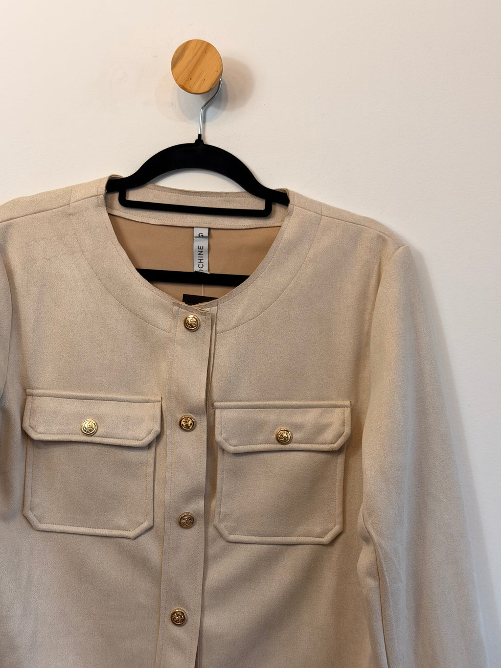Casaco Bege suede Mochine