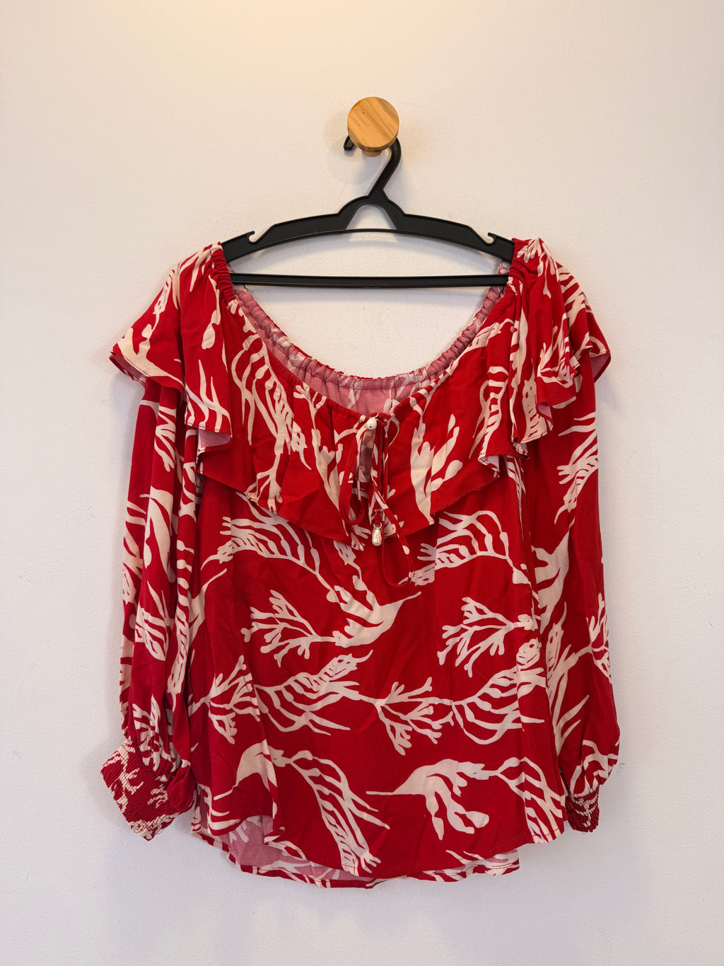 Blusa Vermelha Shoulder