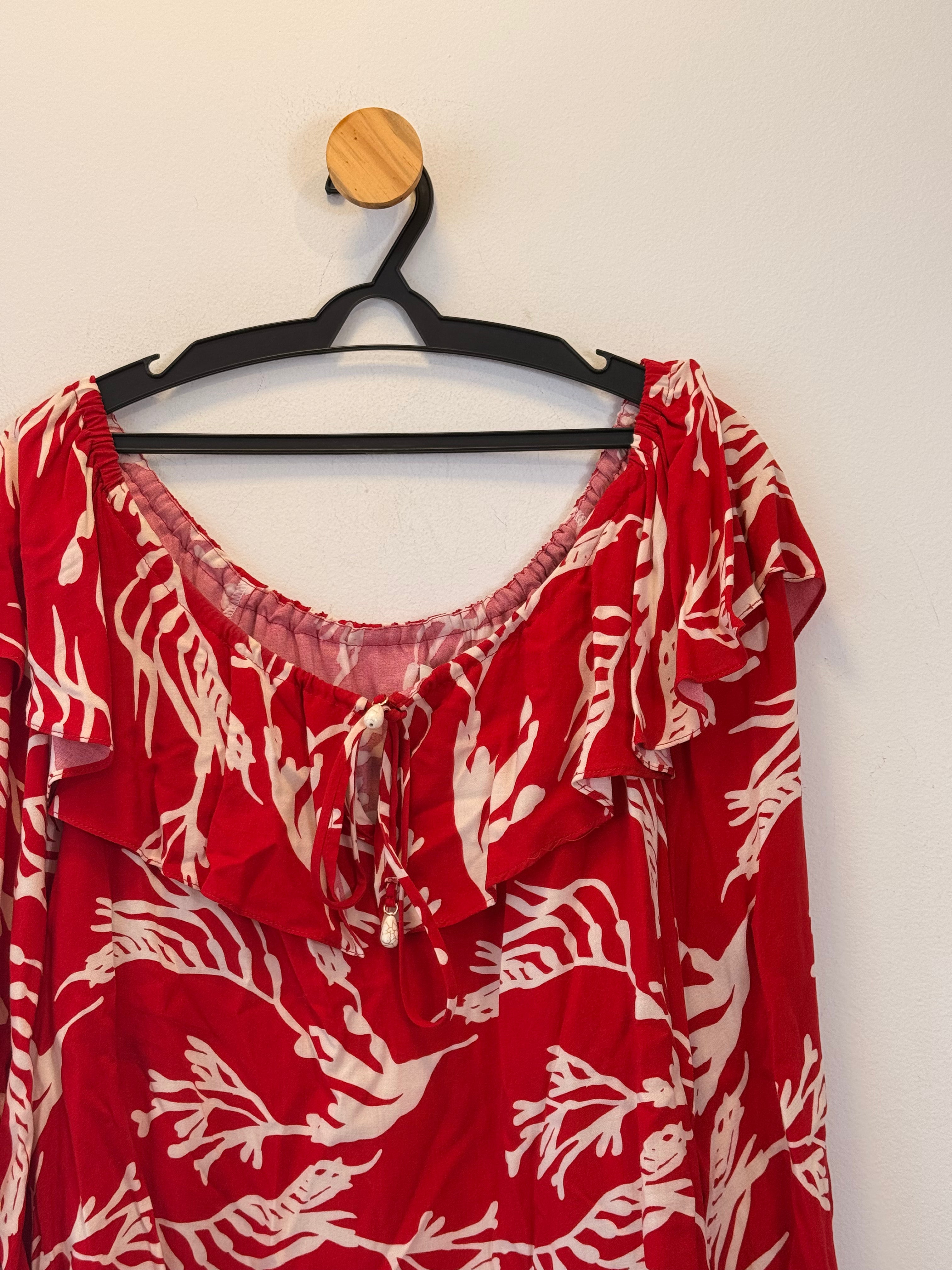 Blusa Vermelha Shoulder