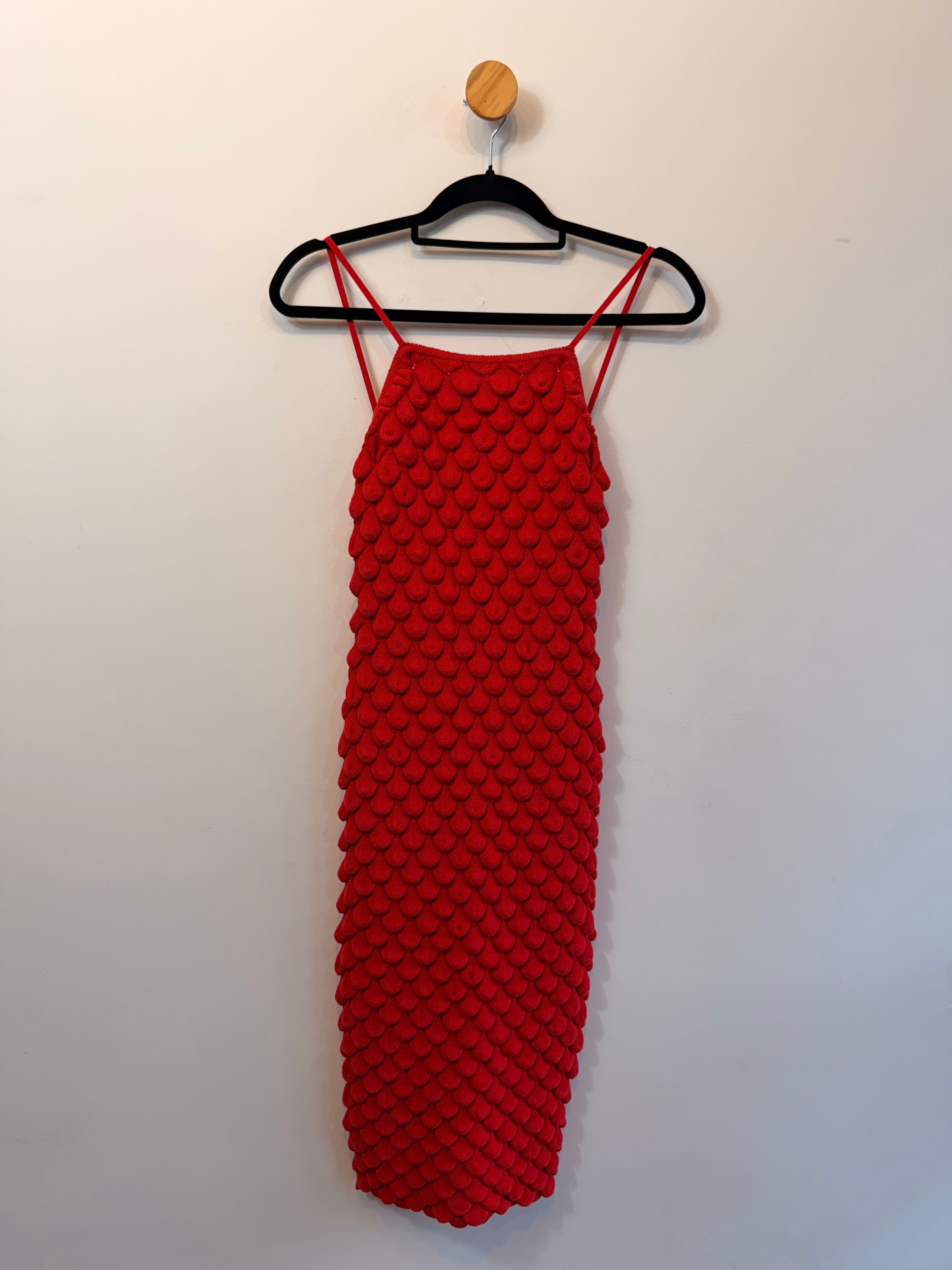 Vestido em Malha Vermelho Anselmi