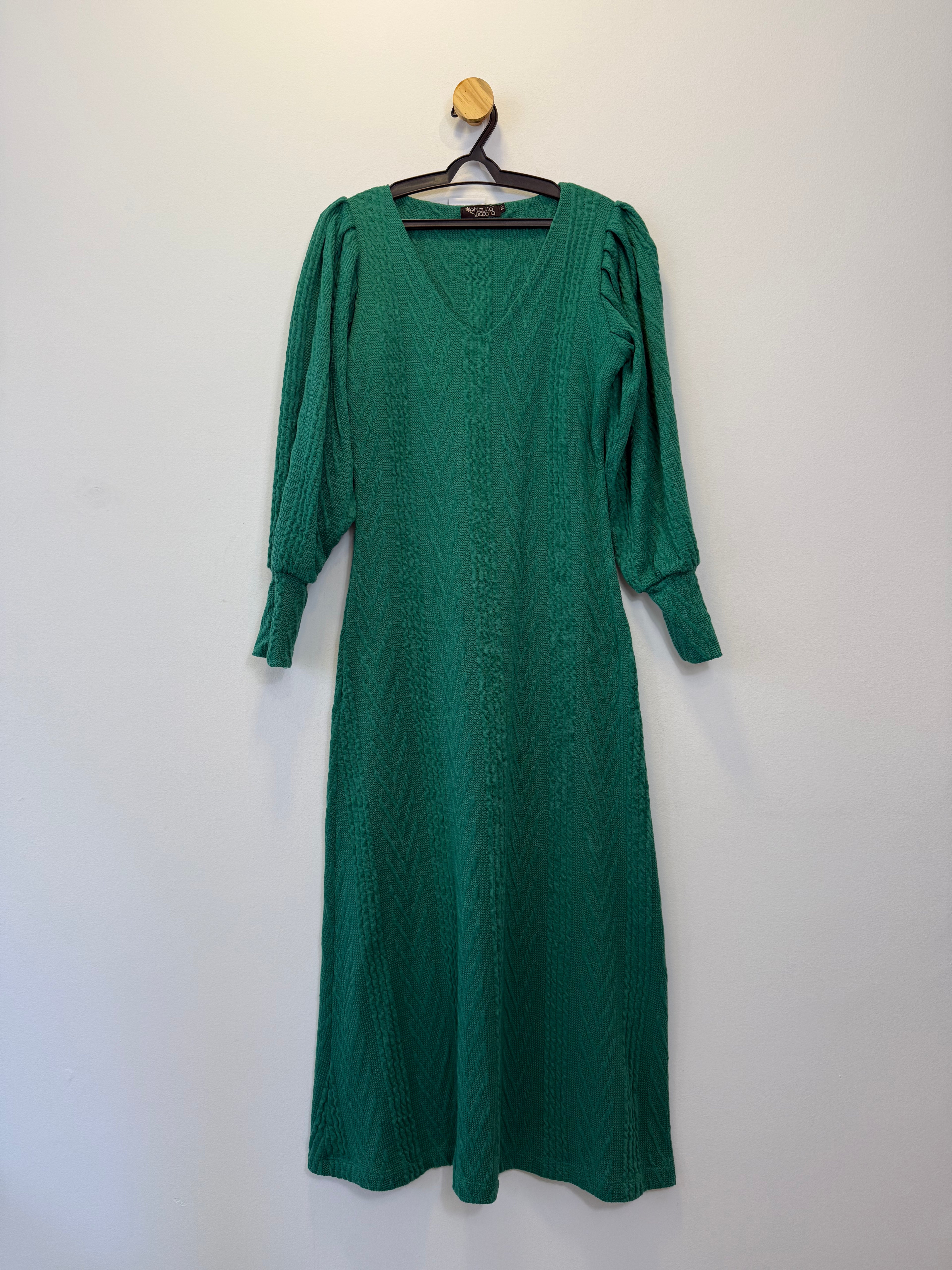Vestido Manga Princesa Verde