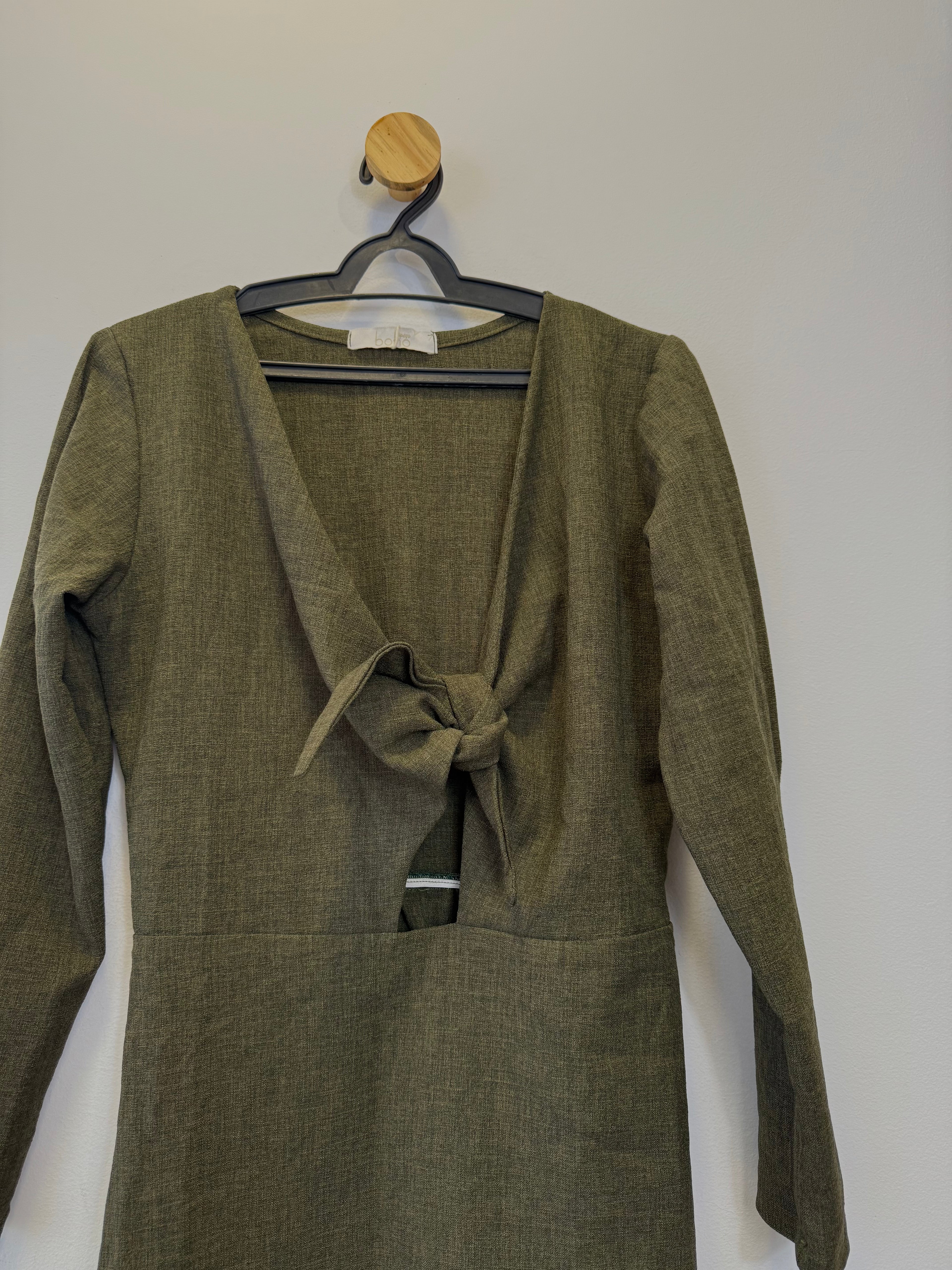 Vestido Mescla Verde Musgo