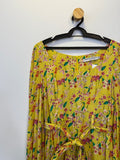Vestido Amarelo Estampado