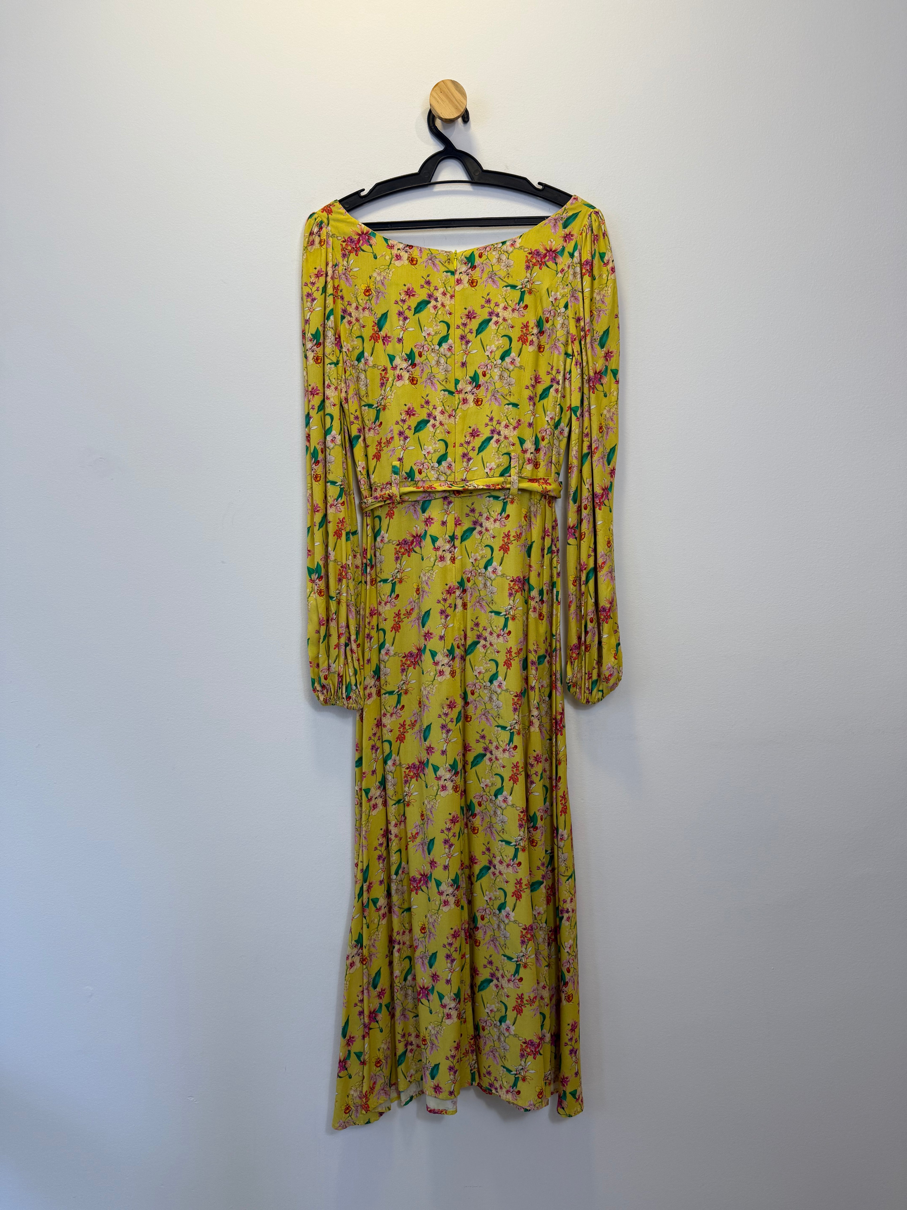 Vestido Amarelo Estampado