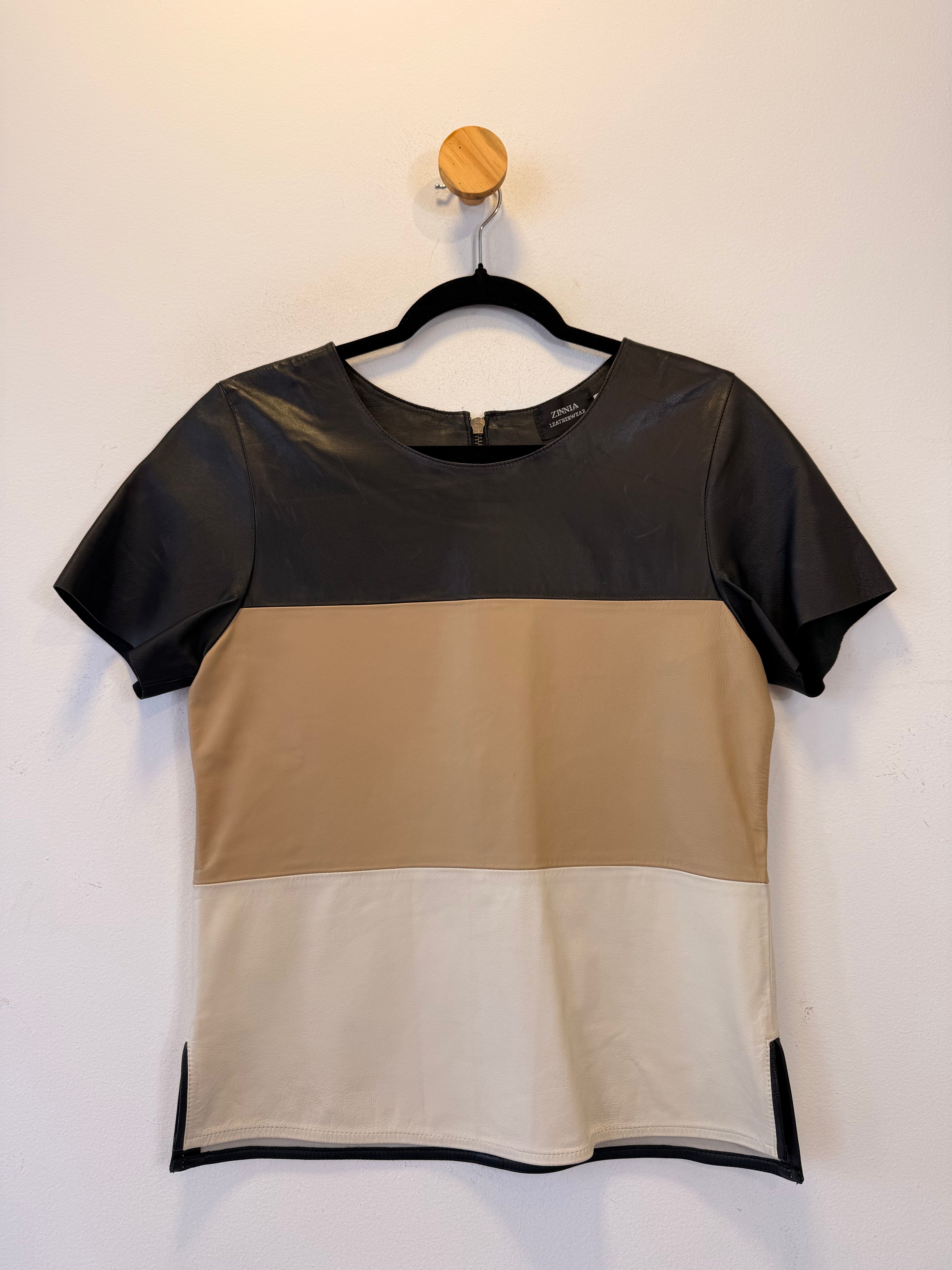 Blusa de Couro Linnia Leatherwear