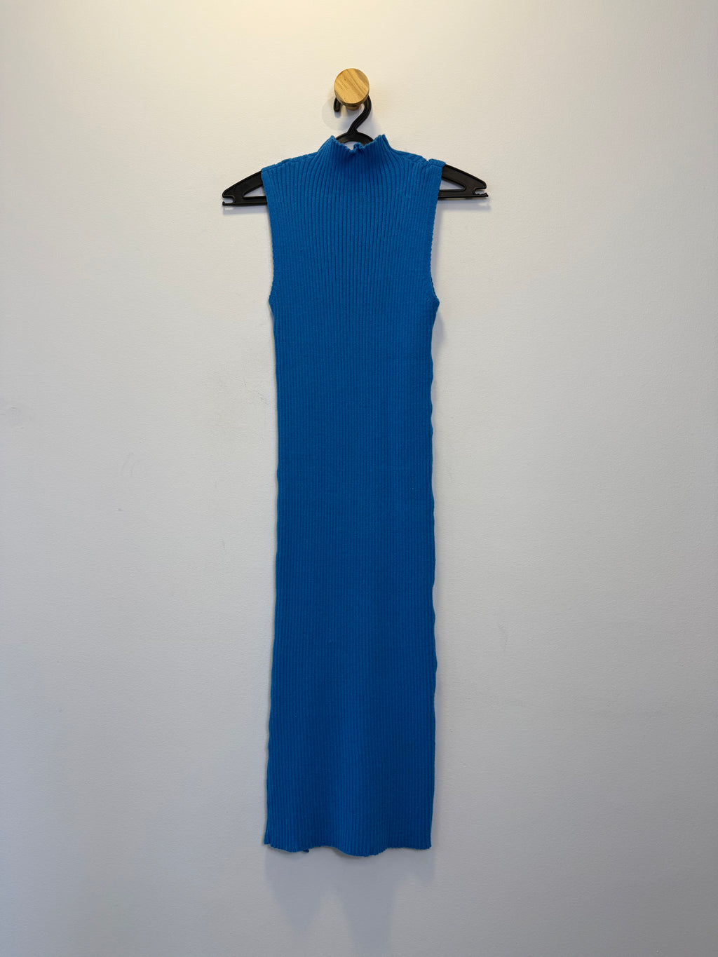 Vestido Canelado Azul Royal