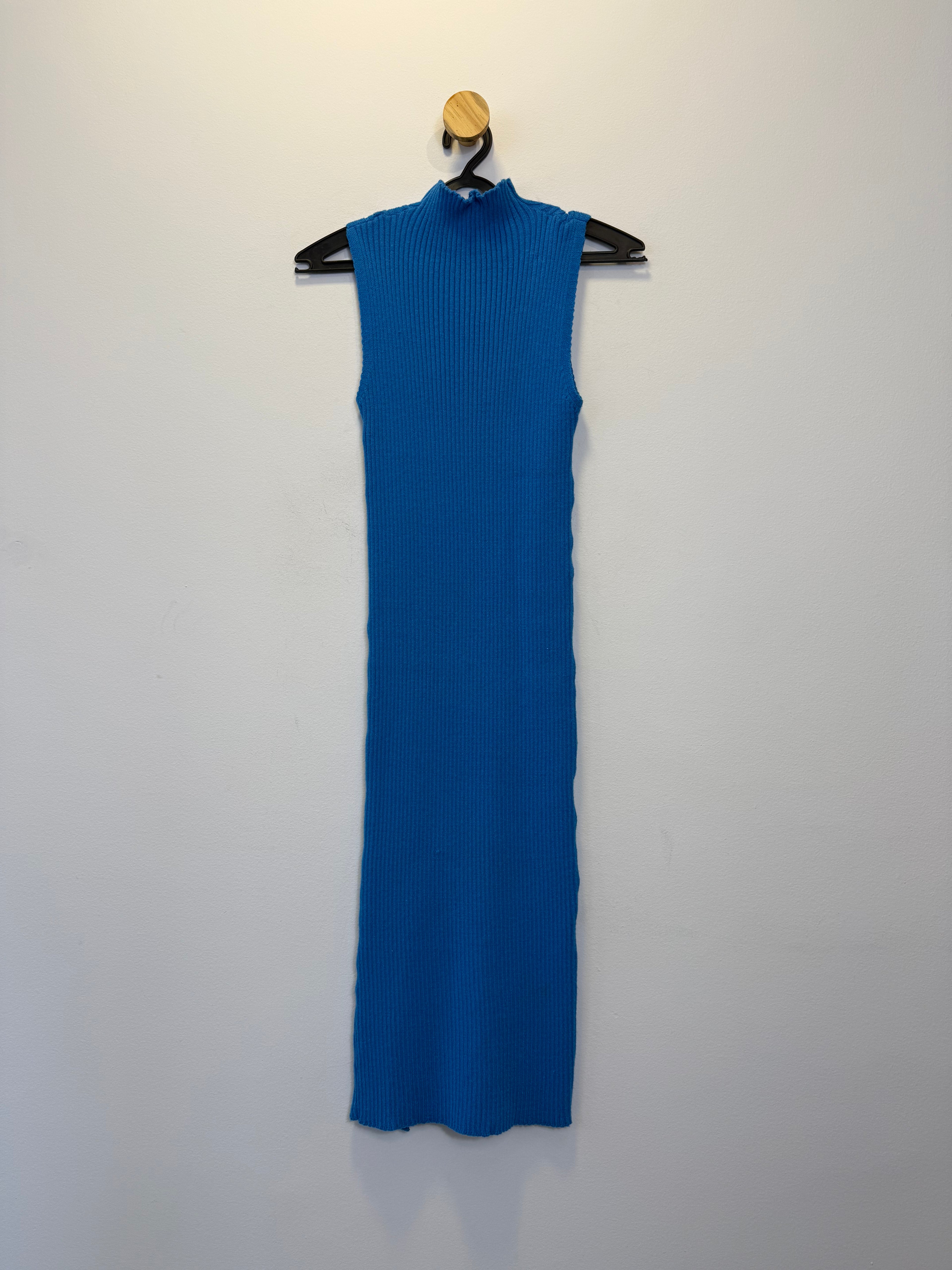 Vestido Canelado Azul Royal