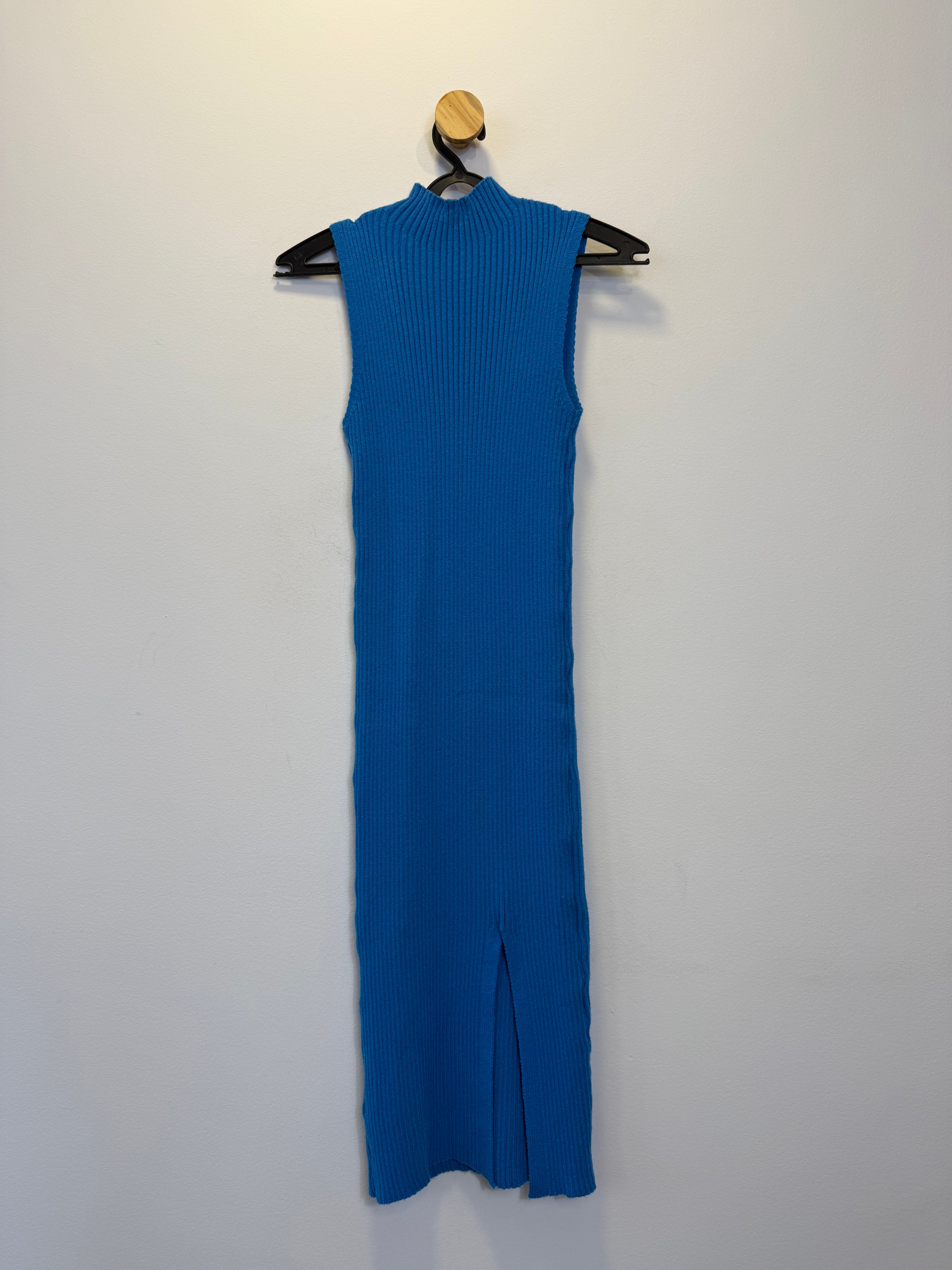 Vestido Canelado Azul Royal