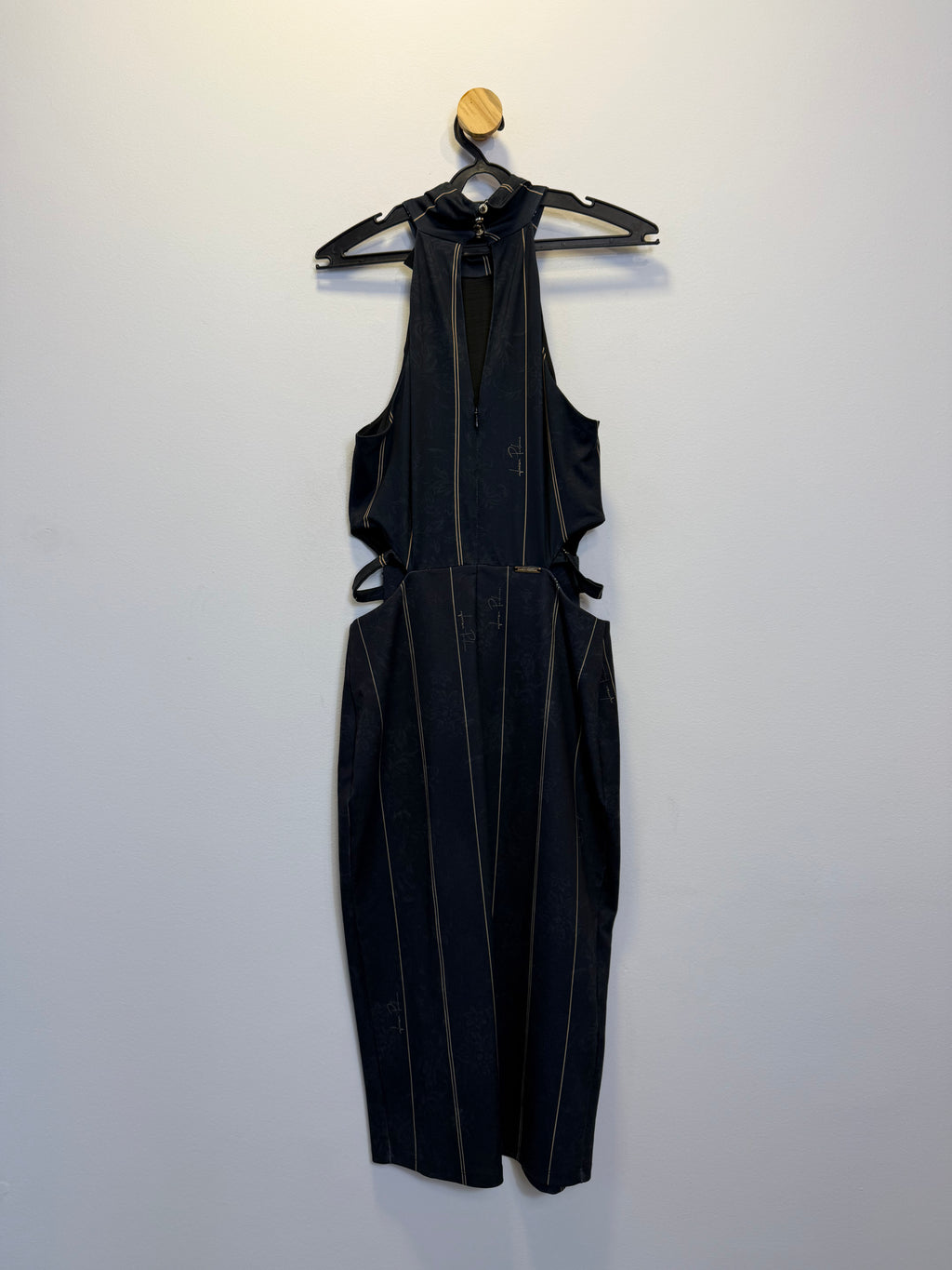 Vestido Tubinho Preto com Dourado