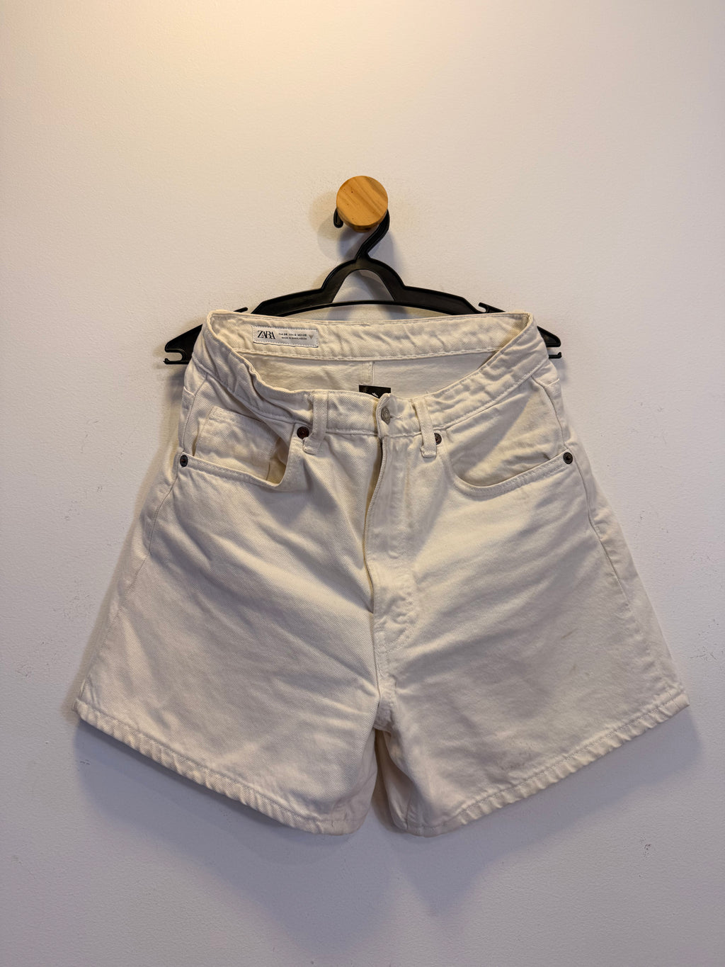 Short Jeans Branco Zara