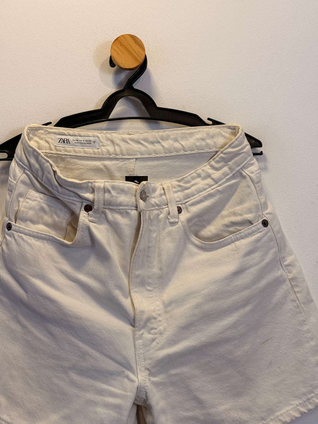 Short Jeans Branco Zara
