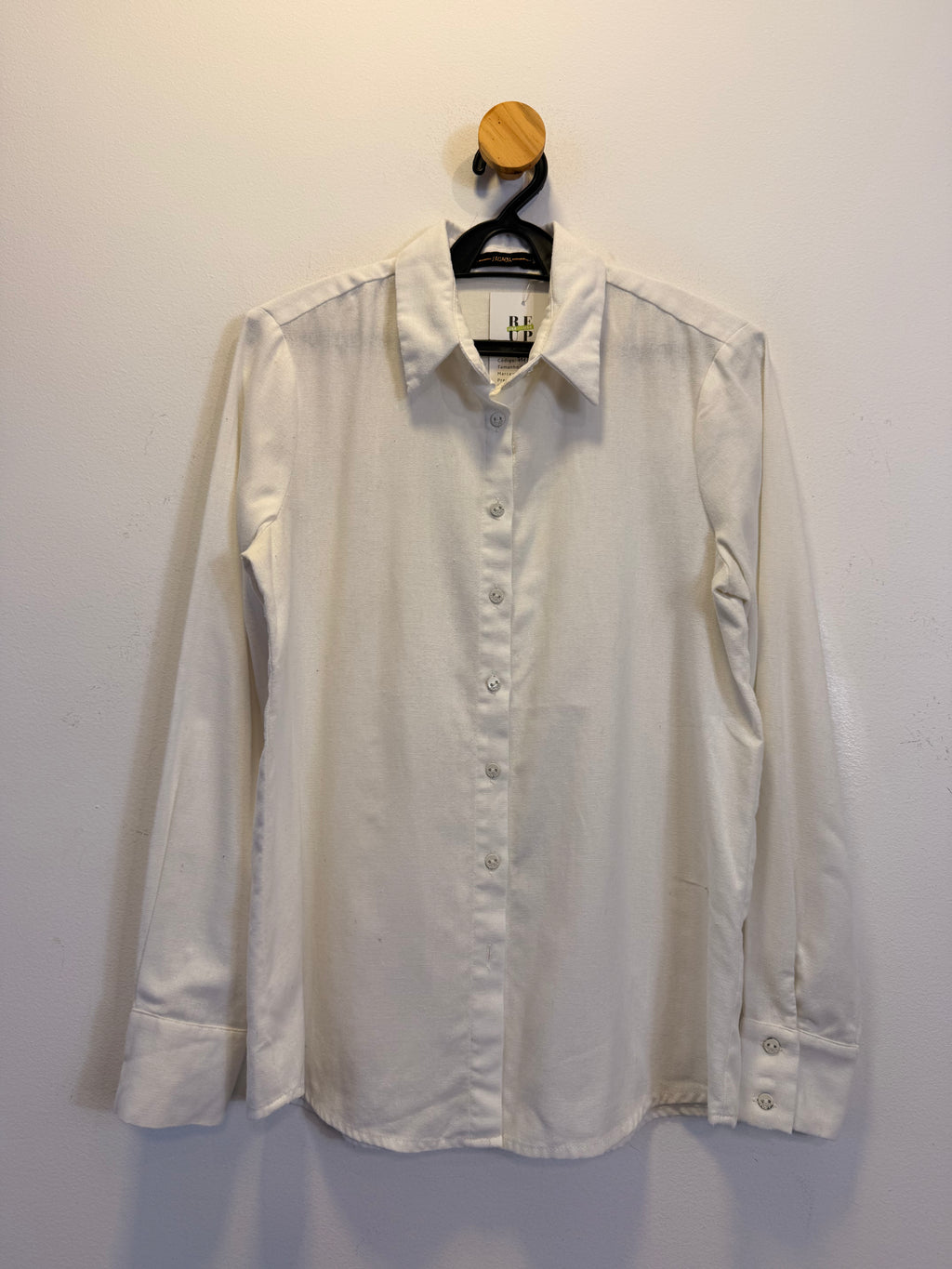 Camisa Branca Sacada com Linho