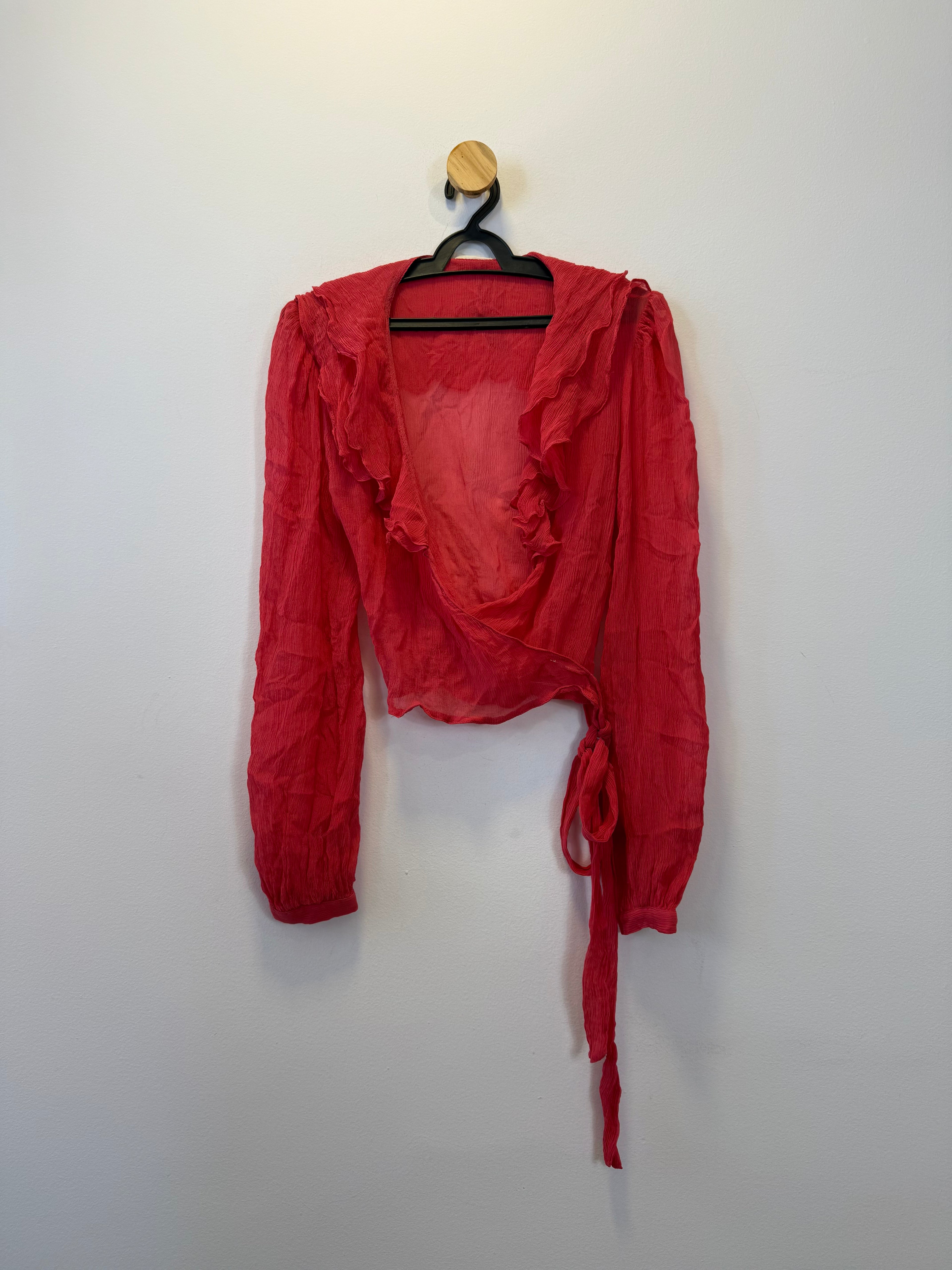 Blusa de Seda Babados NV