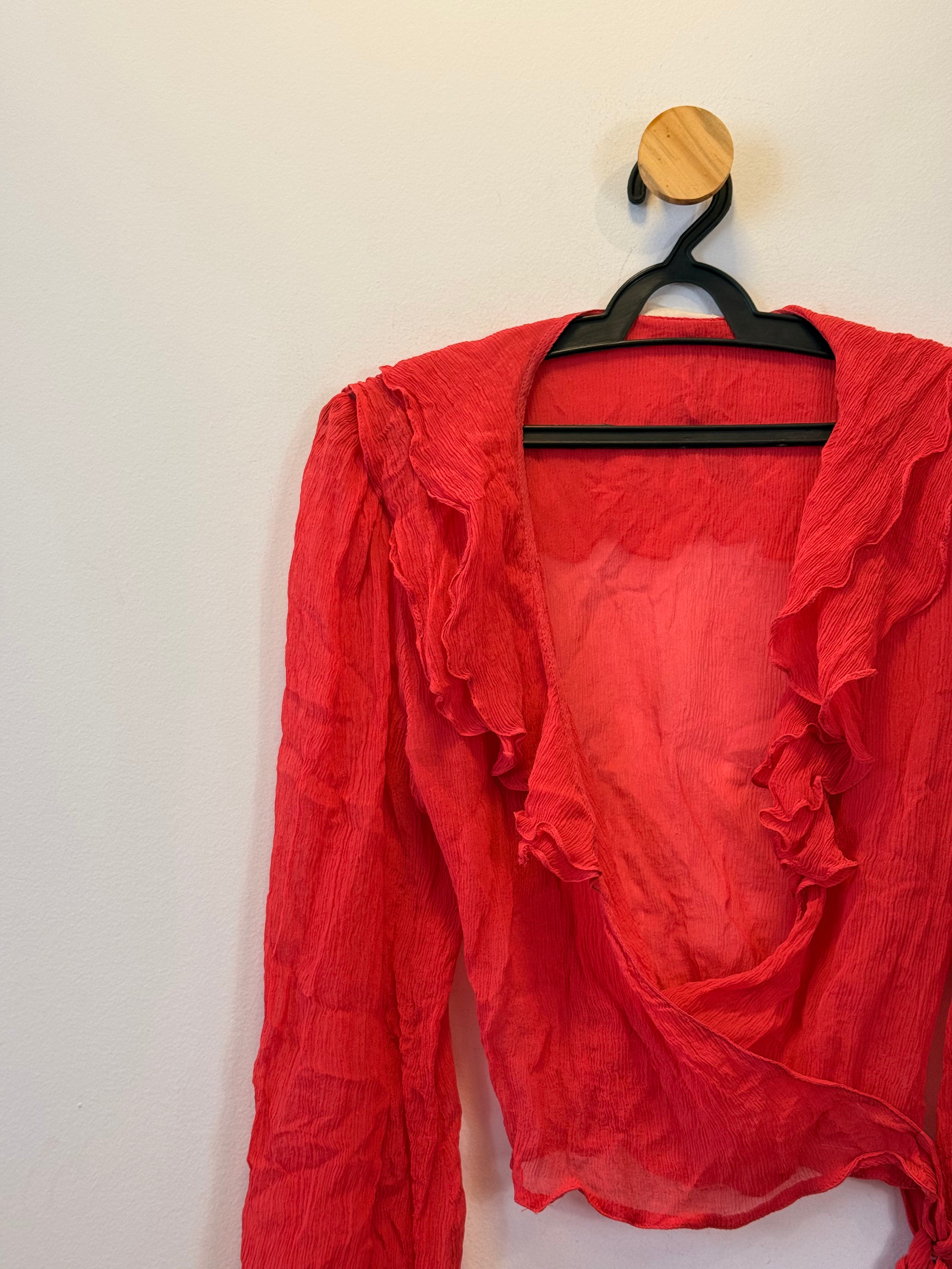 Blusa de Seda Babados NV