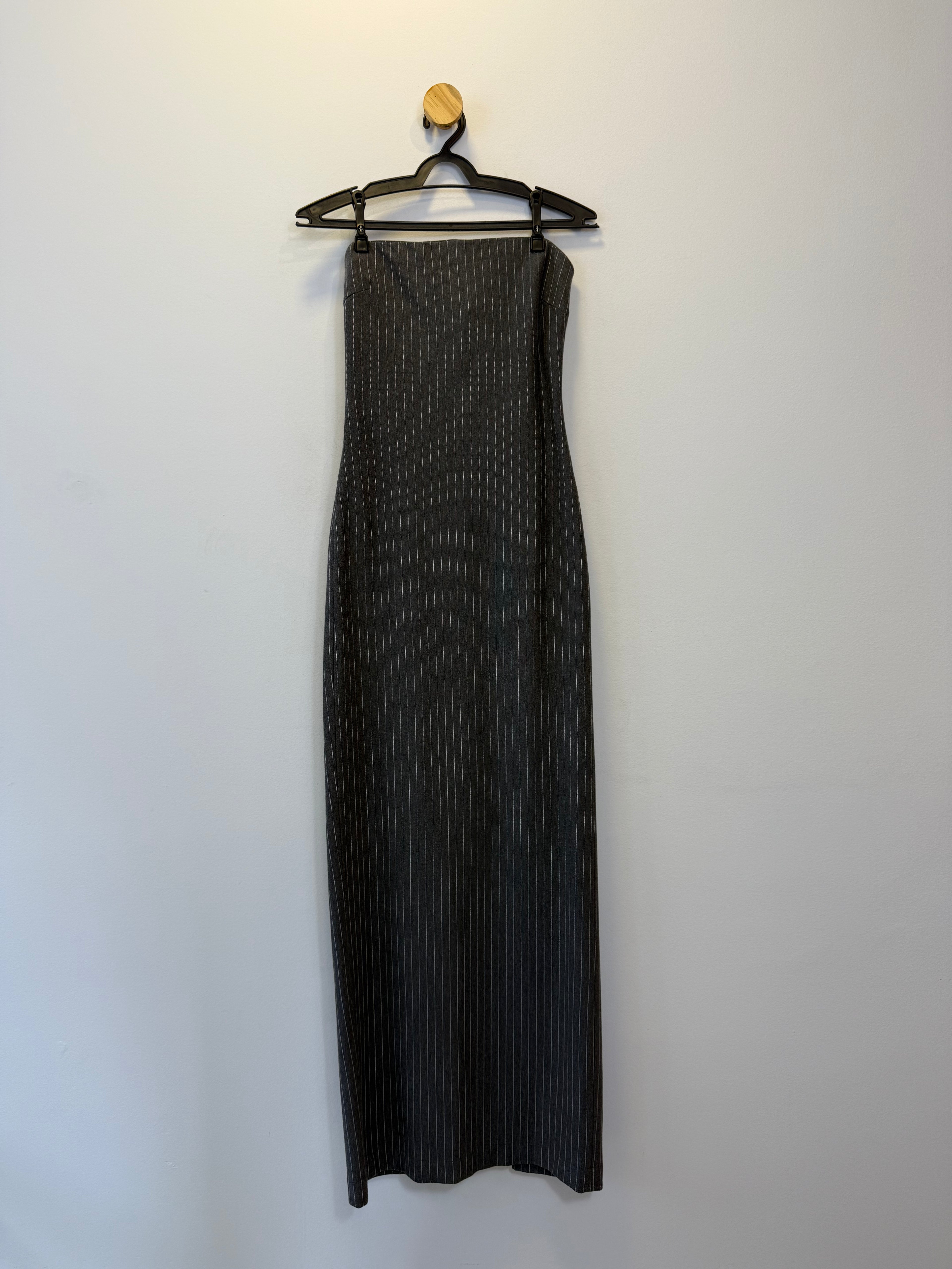Vestido Risca de Giz Cinza