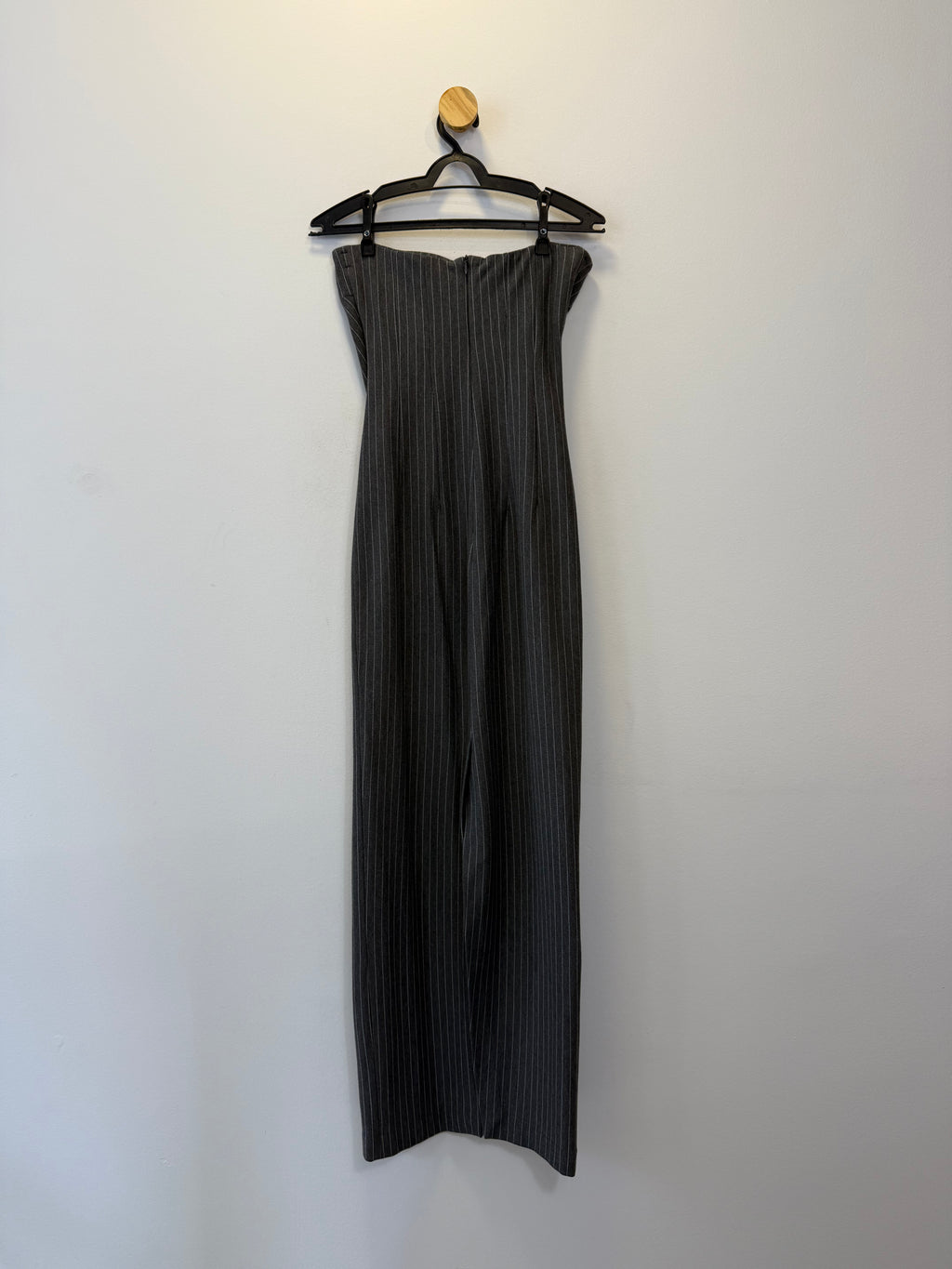 Vestido Risca de Giz Cinza