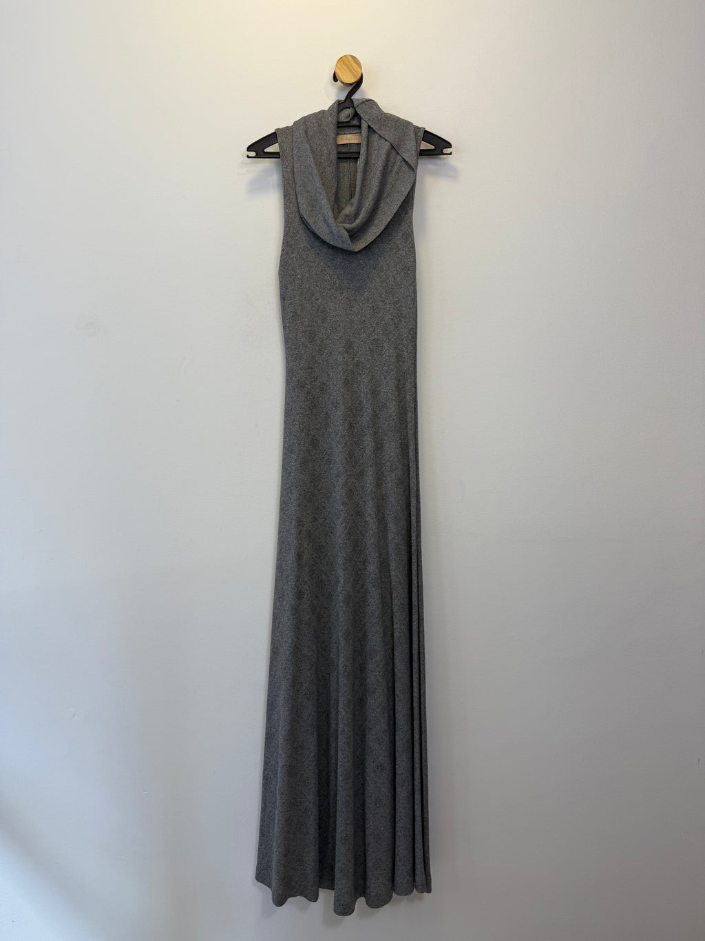 Vestido Cinza Gola Boba