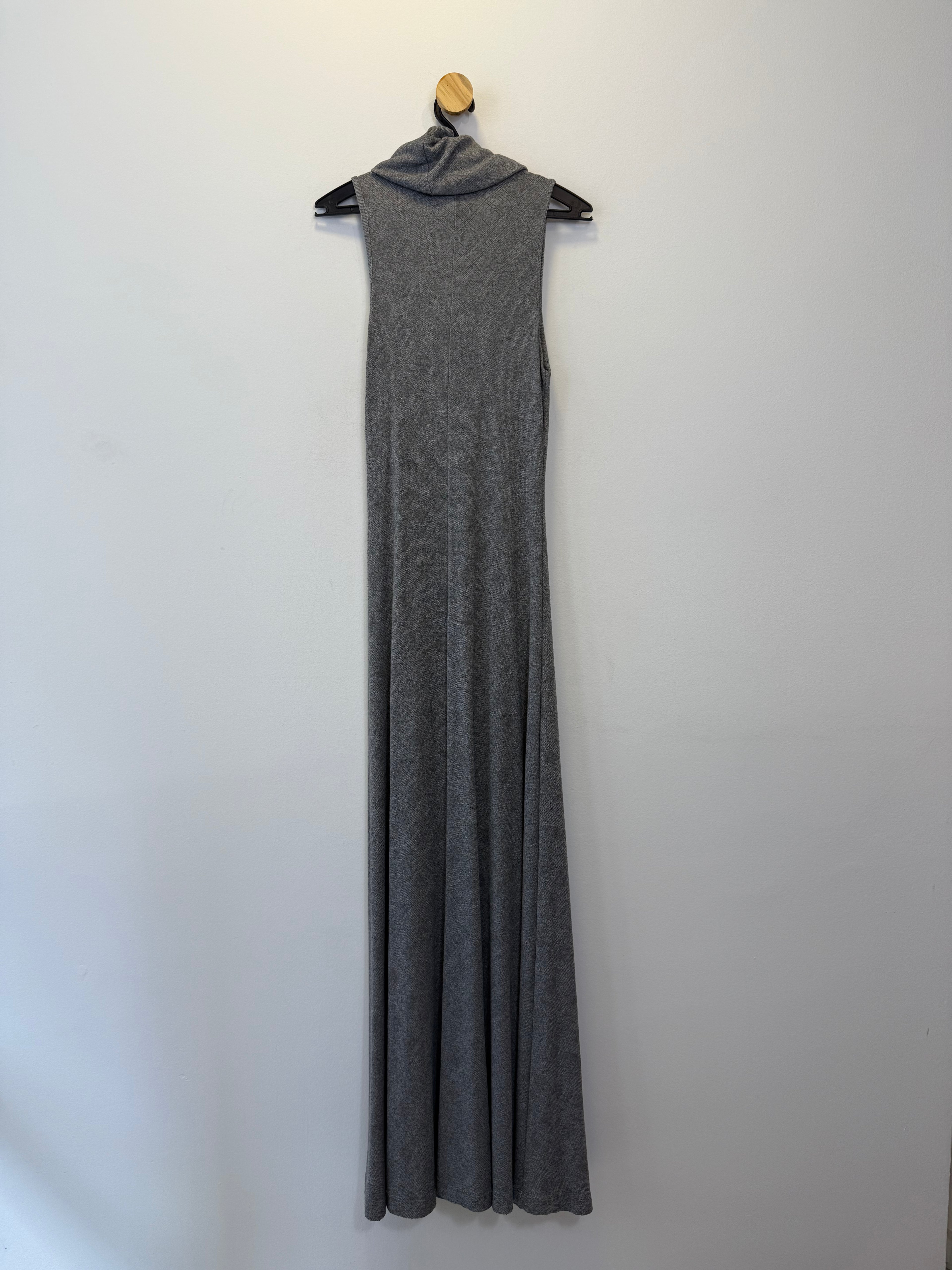 Vestido Cinza Gola Boba