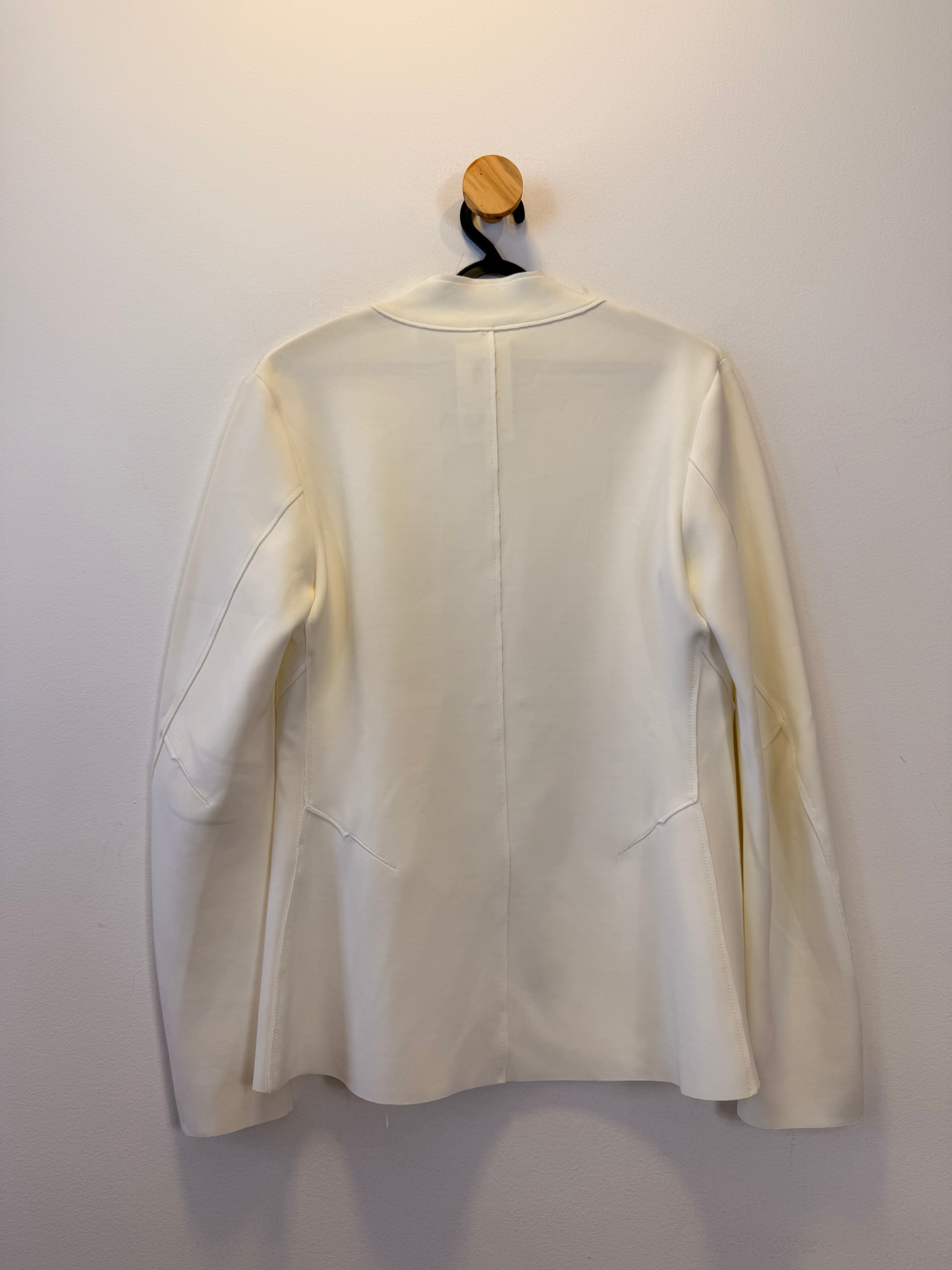 Blazer Branco Modelagem Reta