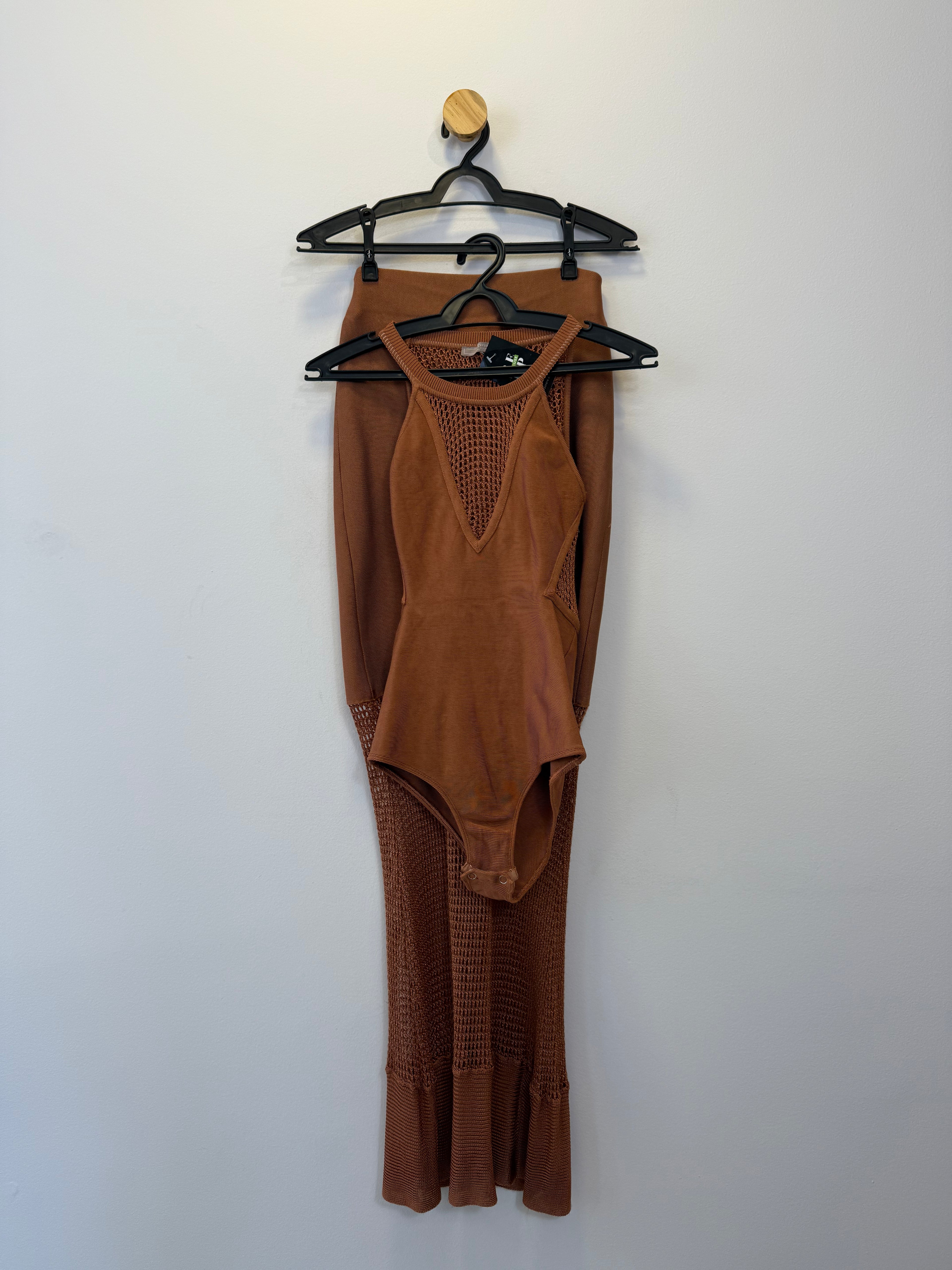 Conjunto Tricot Marrom