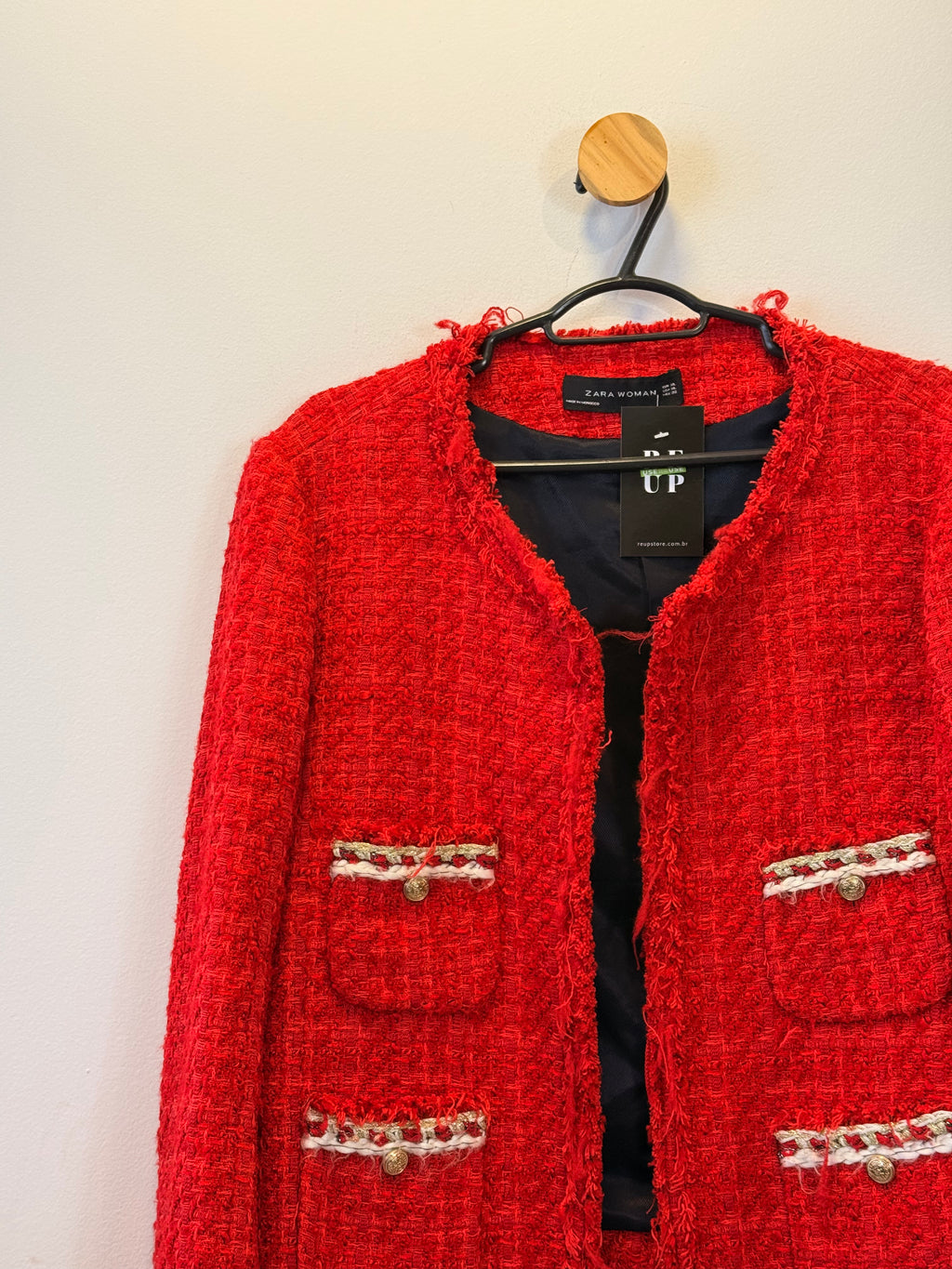 Casaco Tweed Vermelho