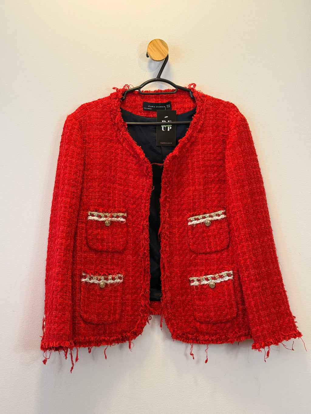 Casaco Tweed Vermelho