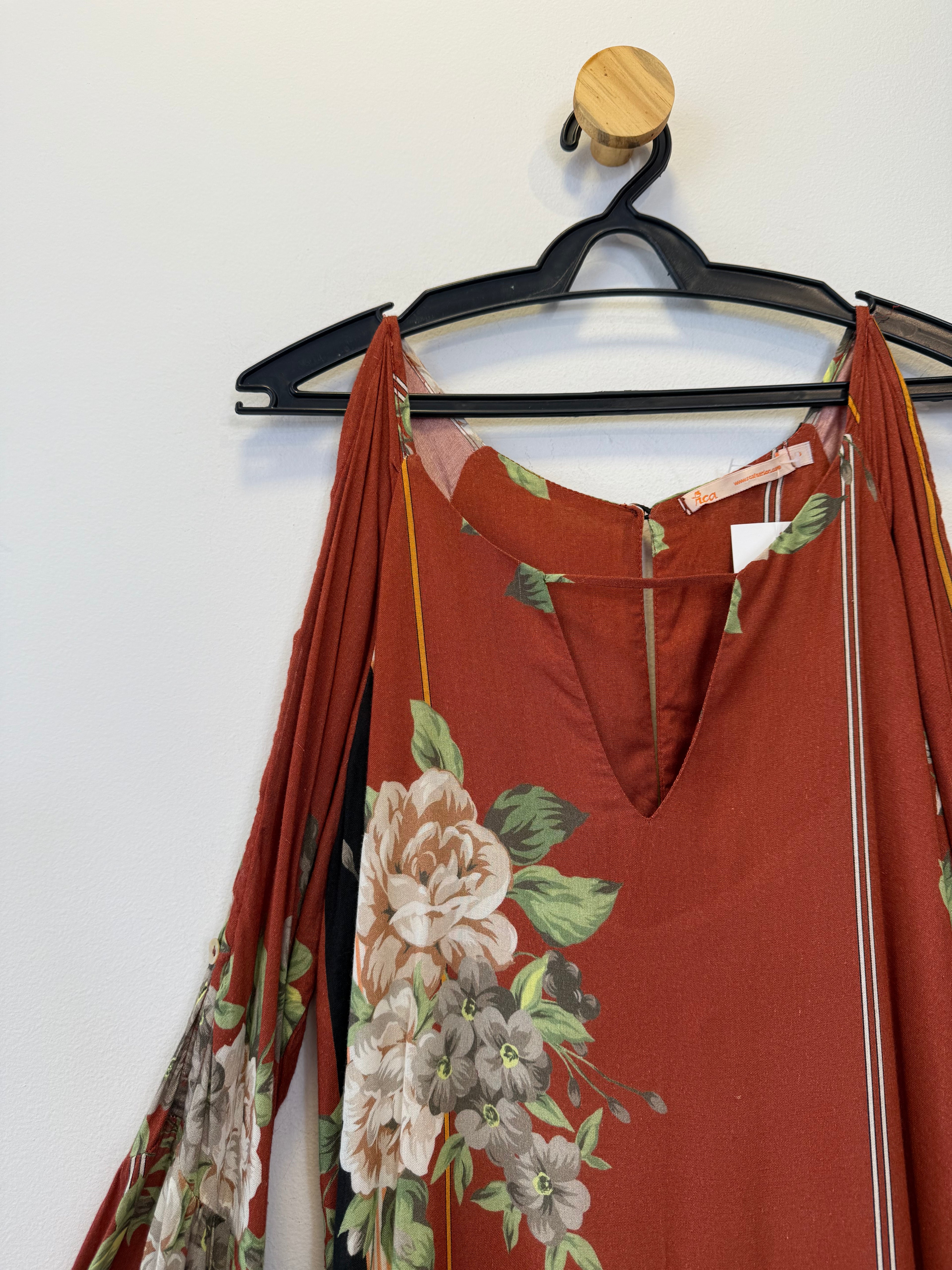 Vestido Terracota Floral