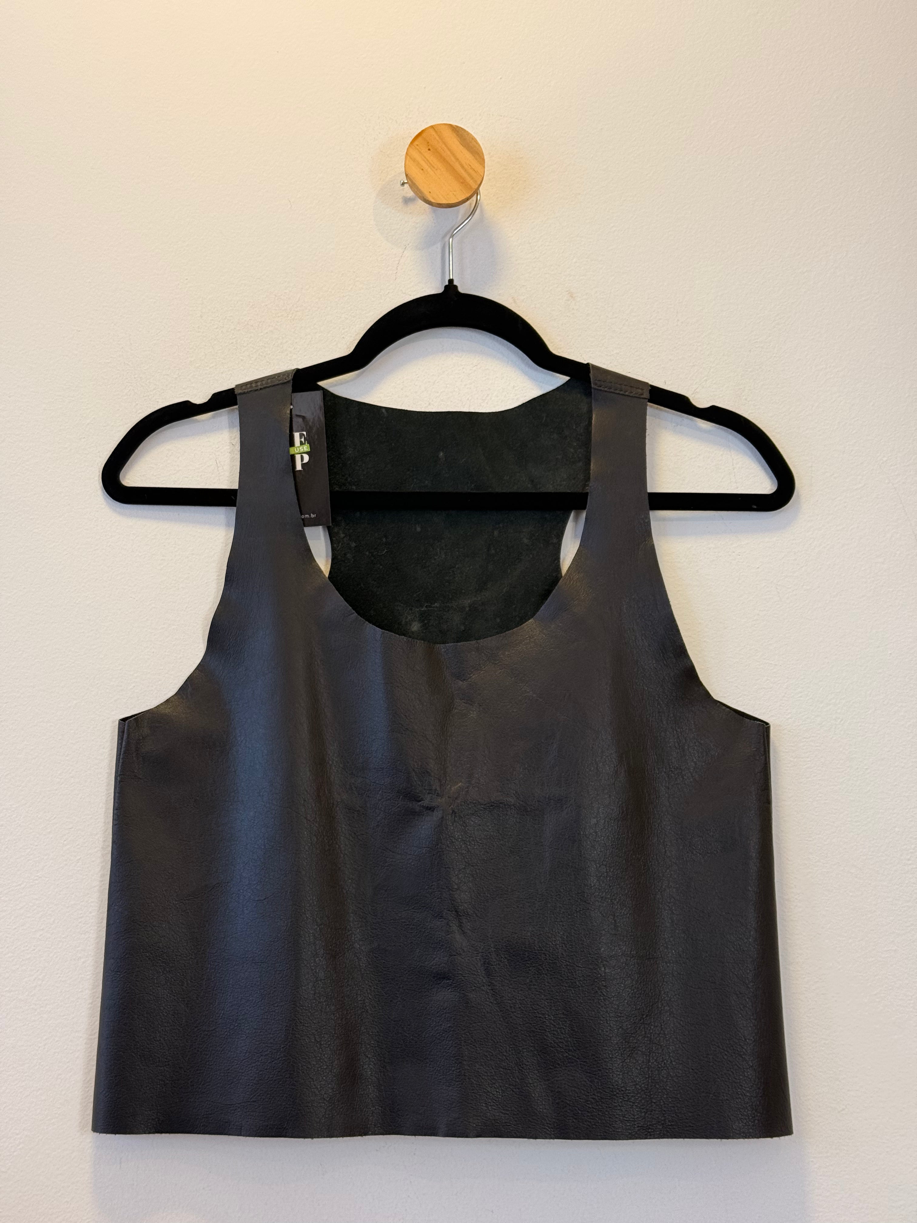 Blusa de Couro Preta