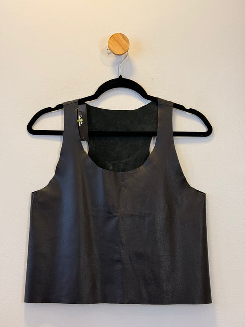 Blusa de Couro Preta