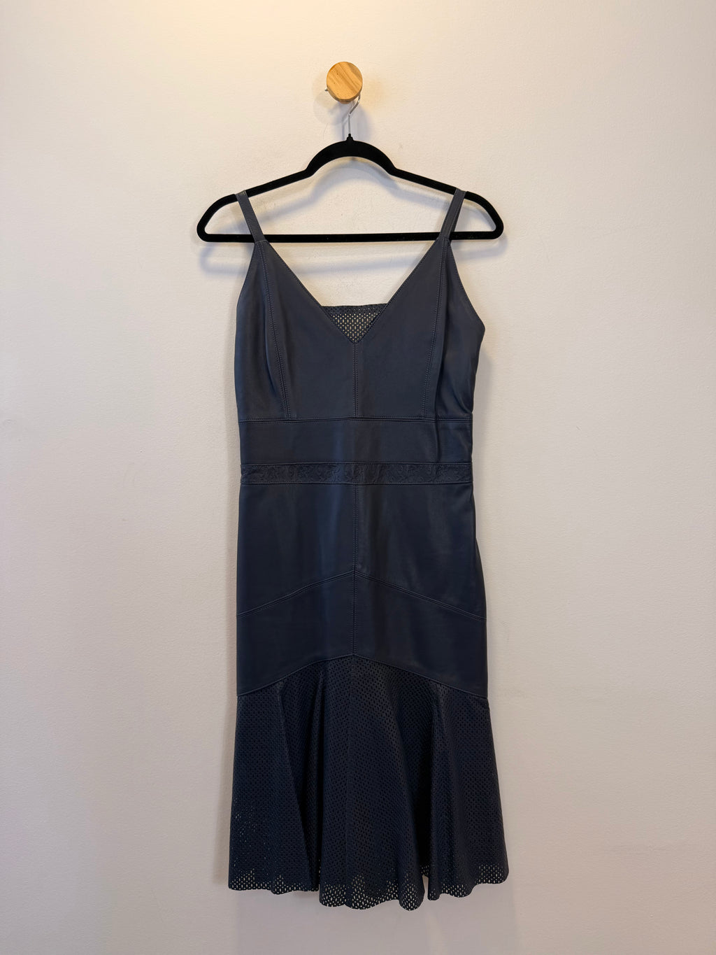 Vestido de Couro Azul