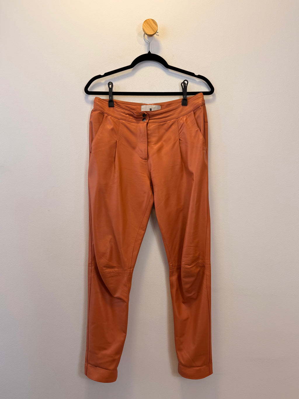 Calça de Couro Terracota