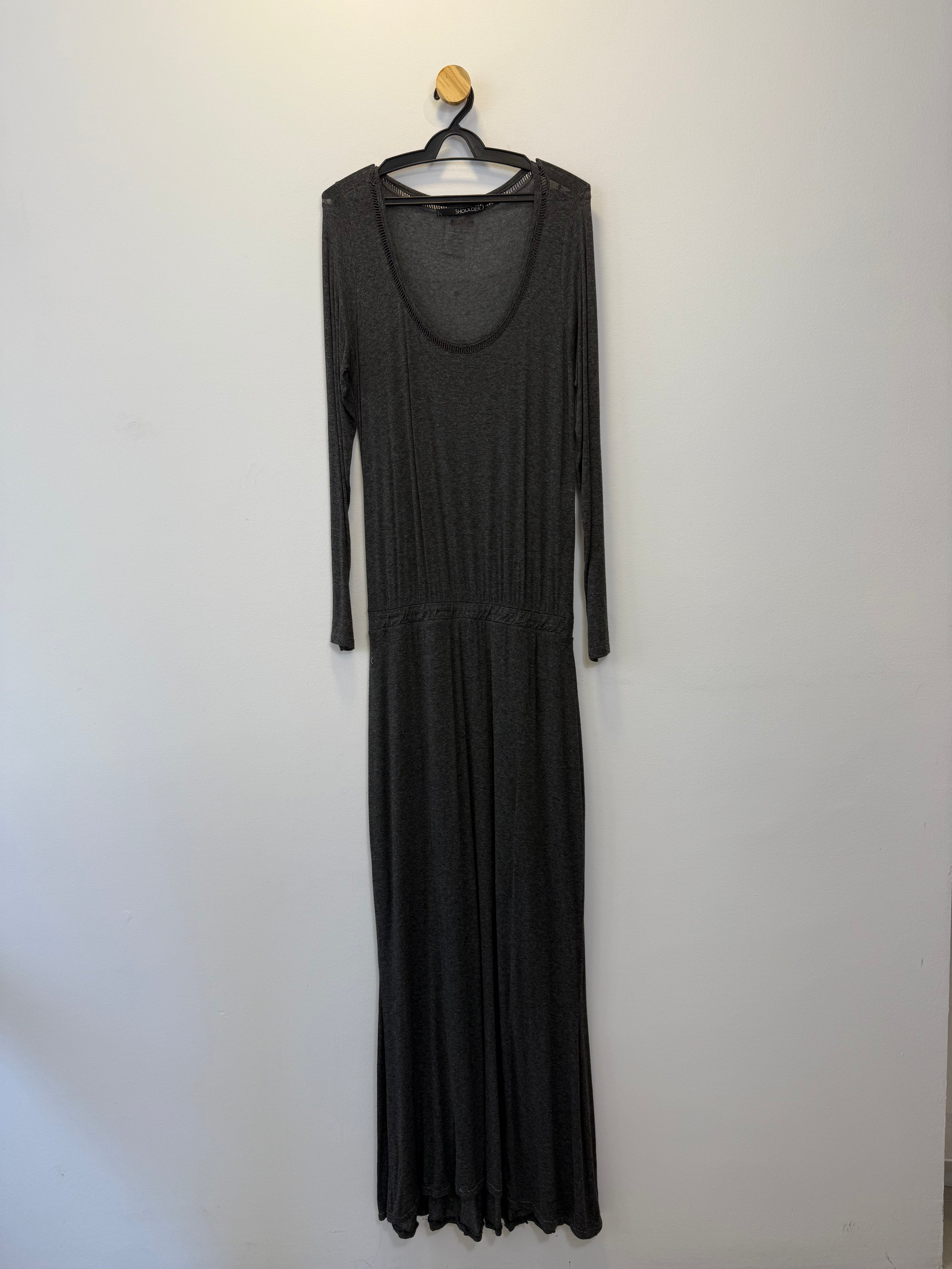 Vestido Longo Cinza Chumbo