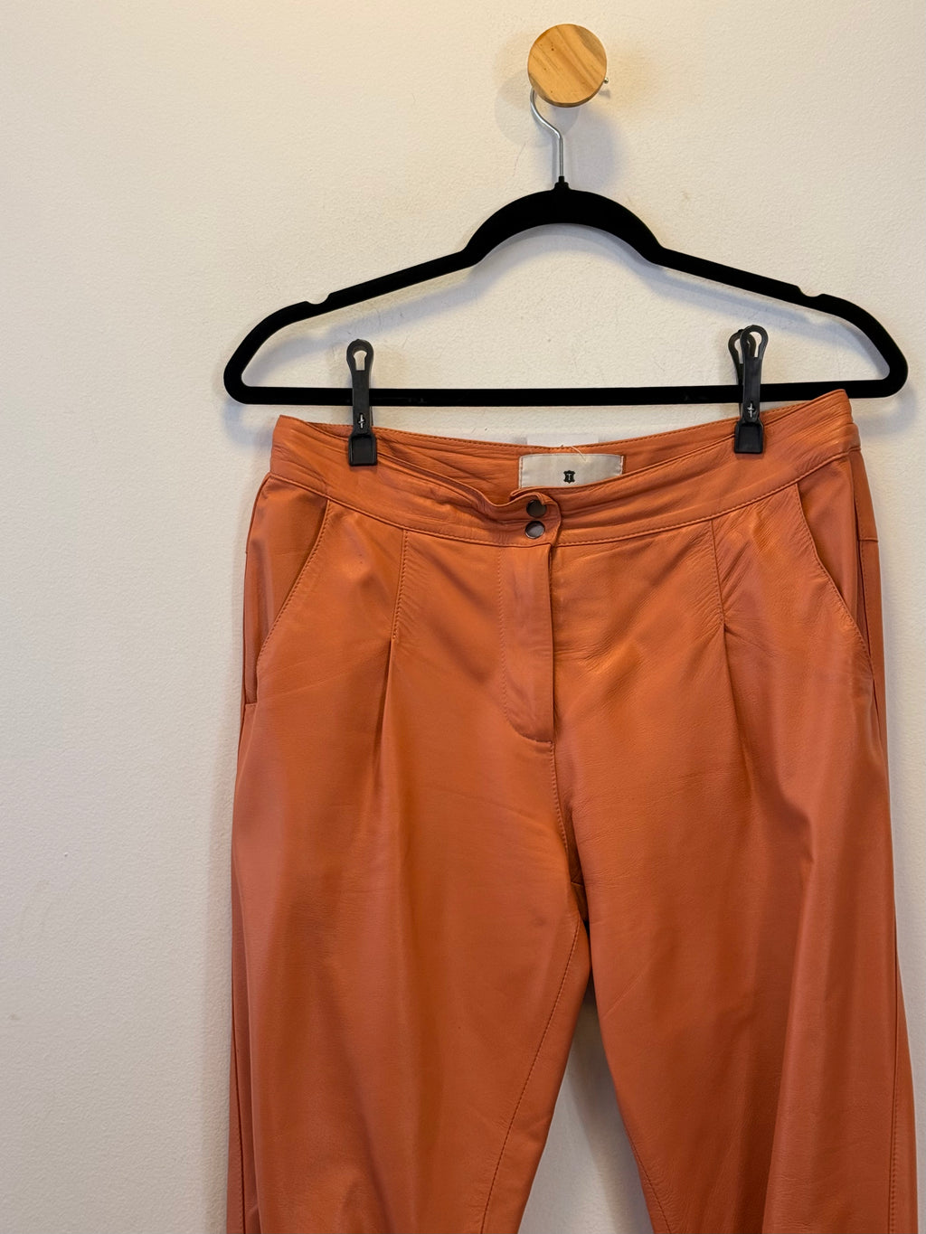 Calça de Couro Terracota
