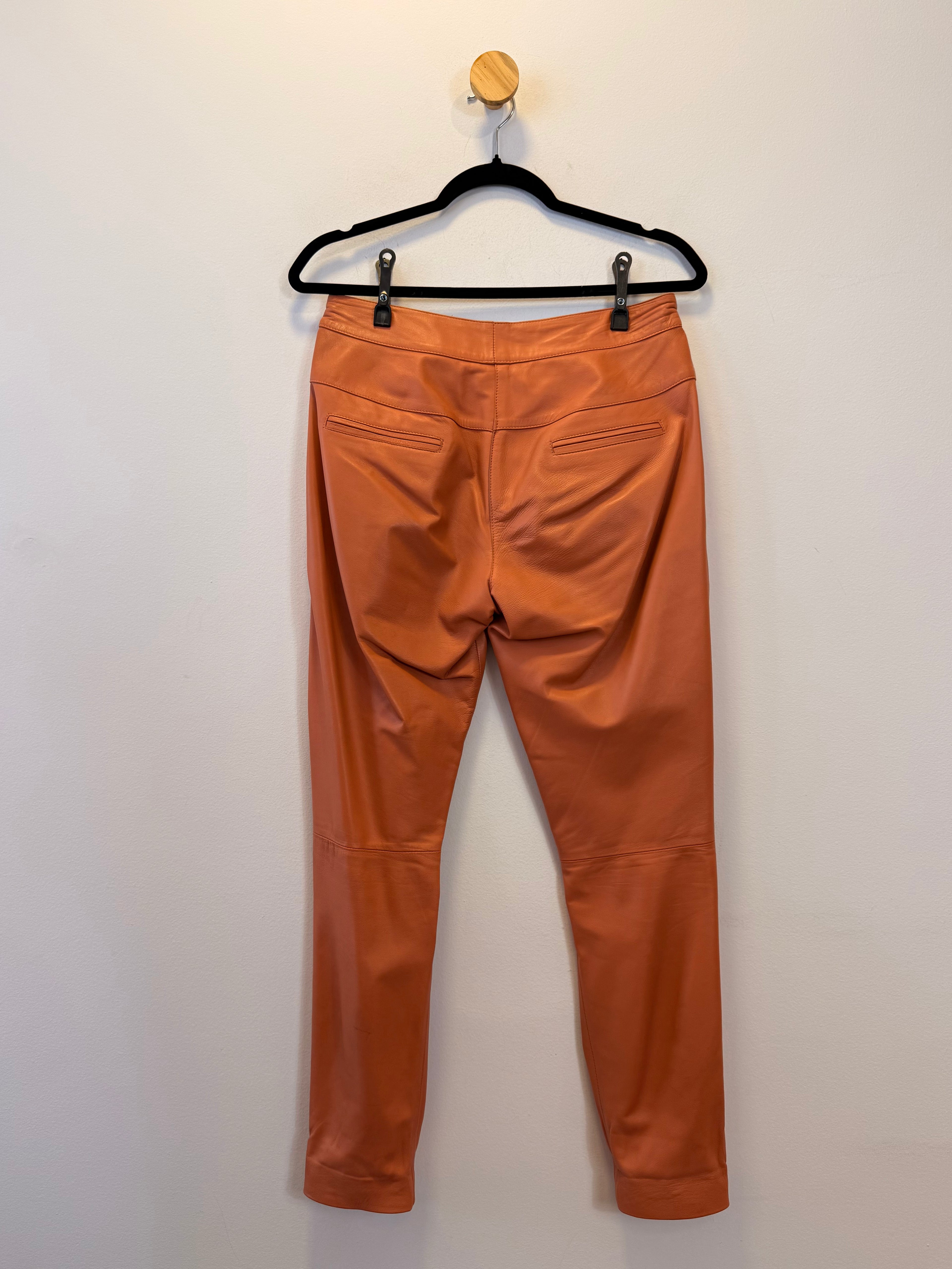 Calça de Couro Terracota