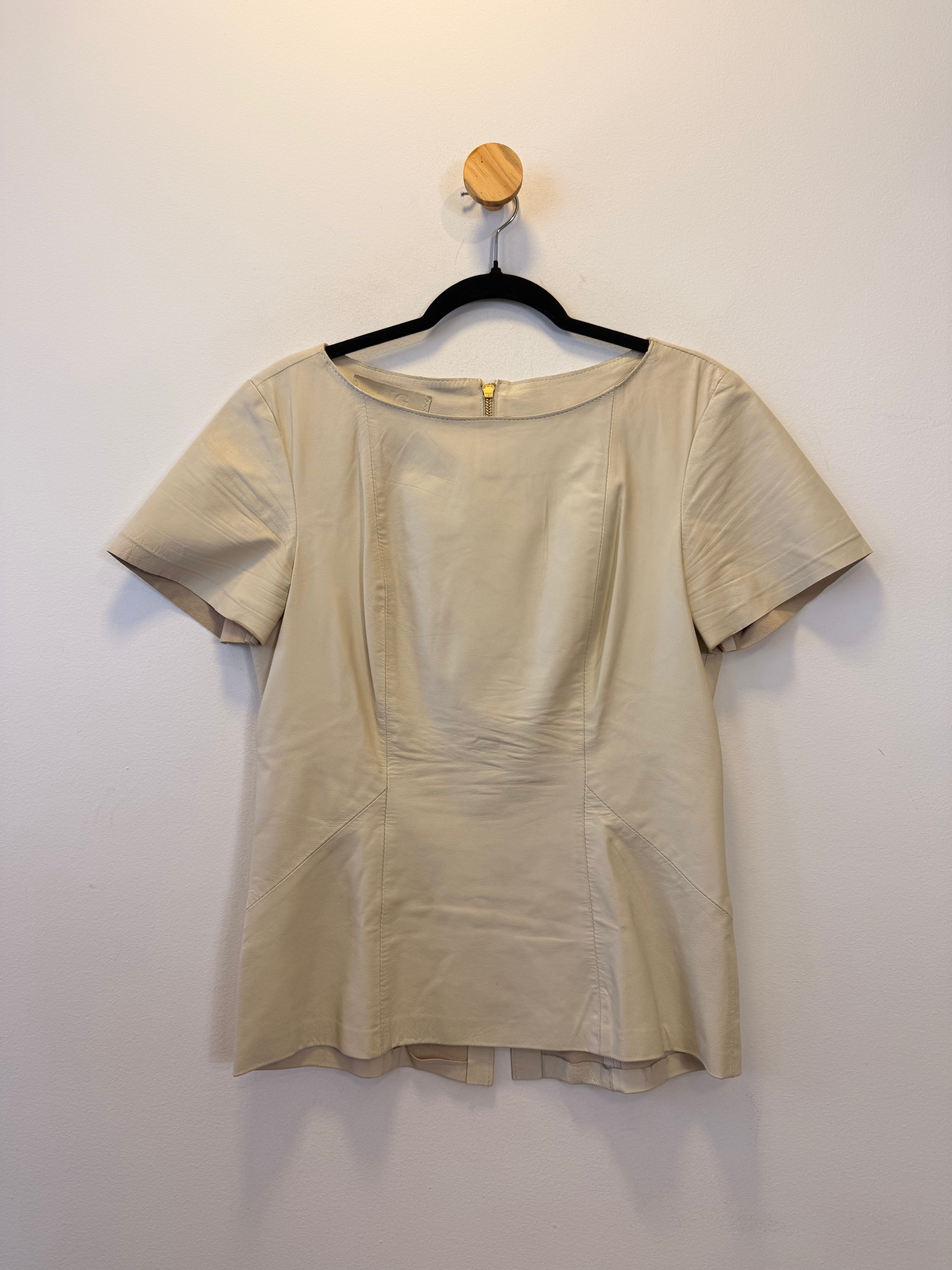 Blusa de Couro Off White