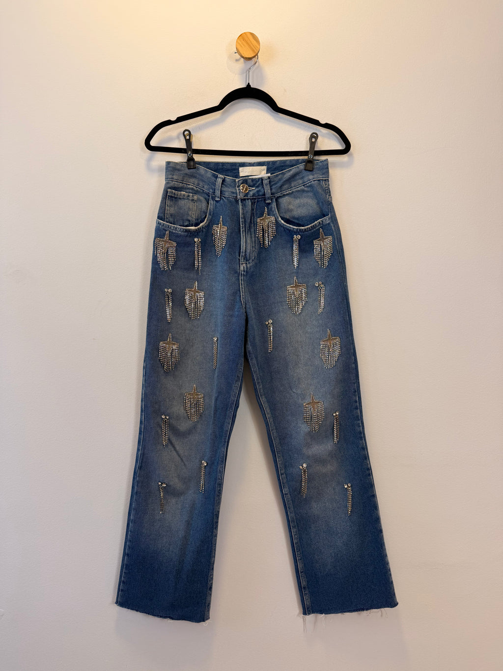 Calça Jeans com Strass