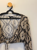 Cropped Manga Longa Estampado