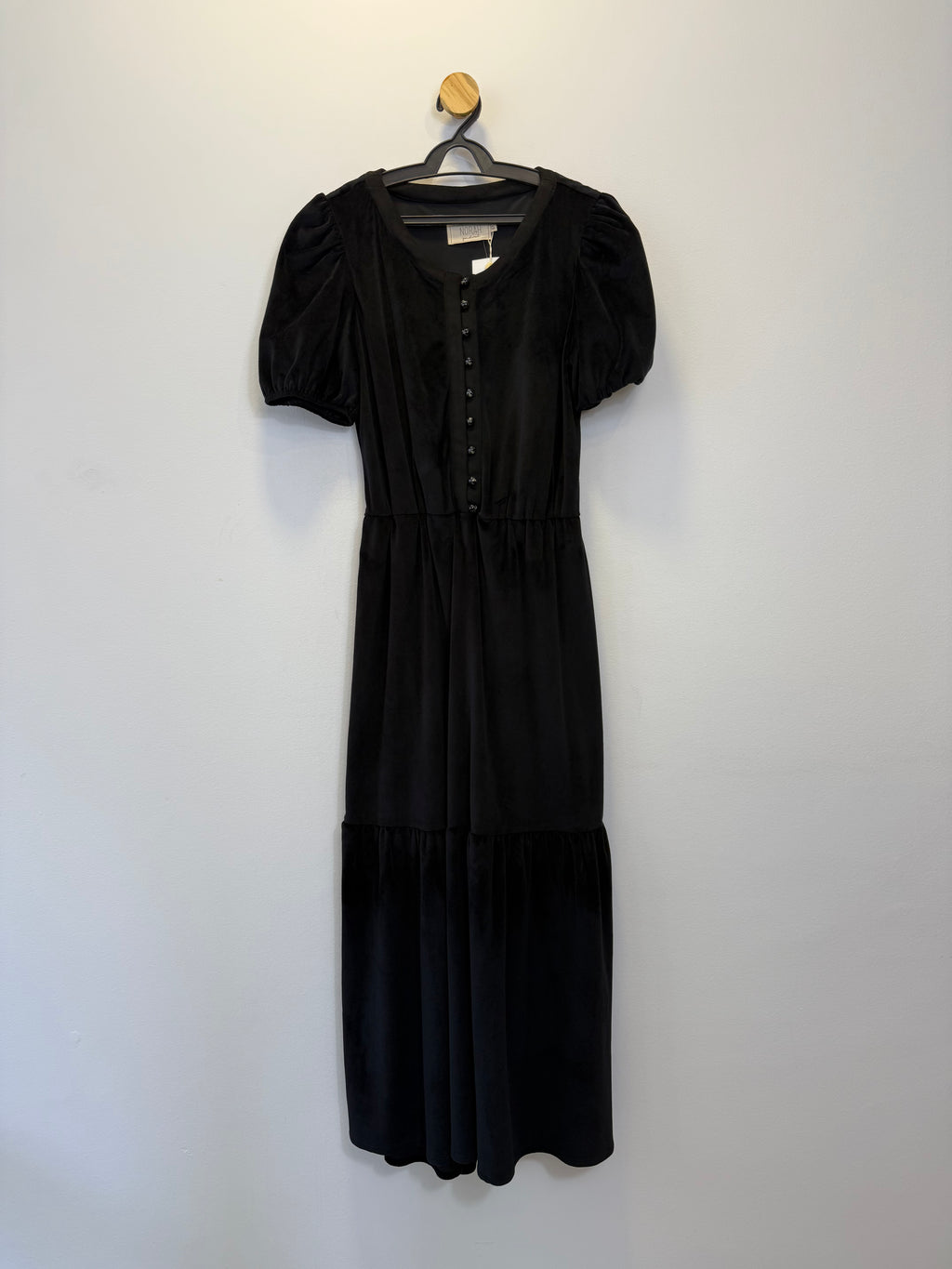 Vestido Preto Manga Princesa