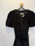 Vestido Preto Manga Princesa