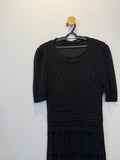 Vestido Longo Crochê Preto