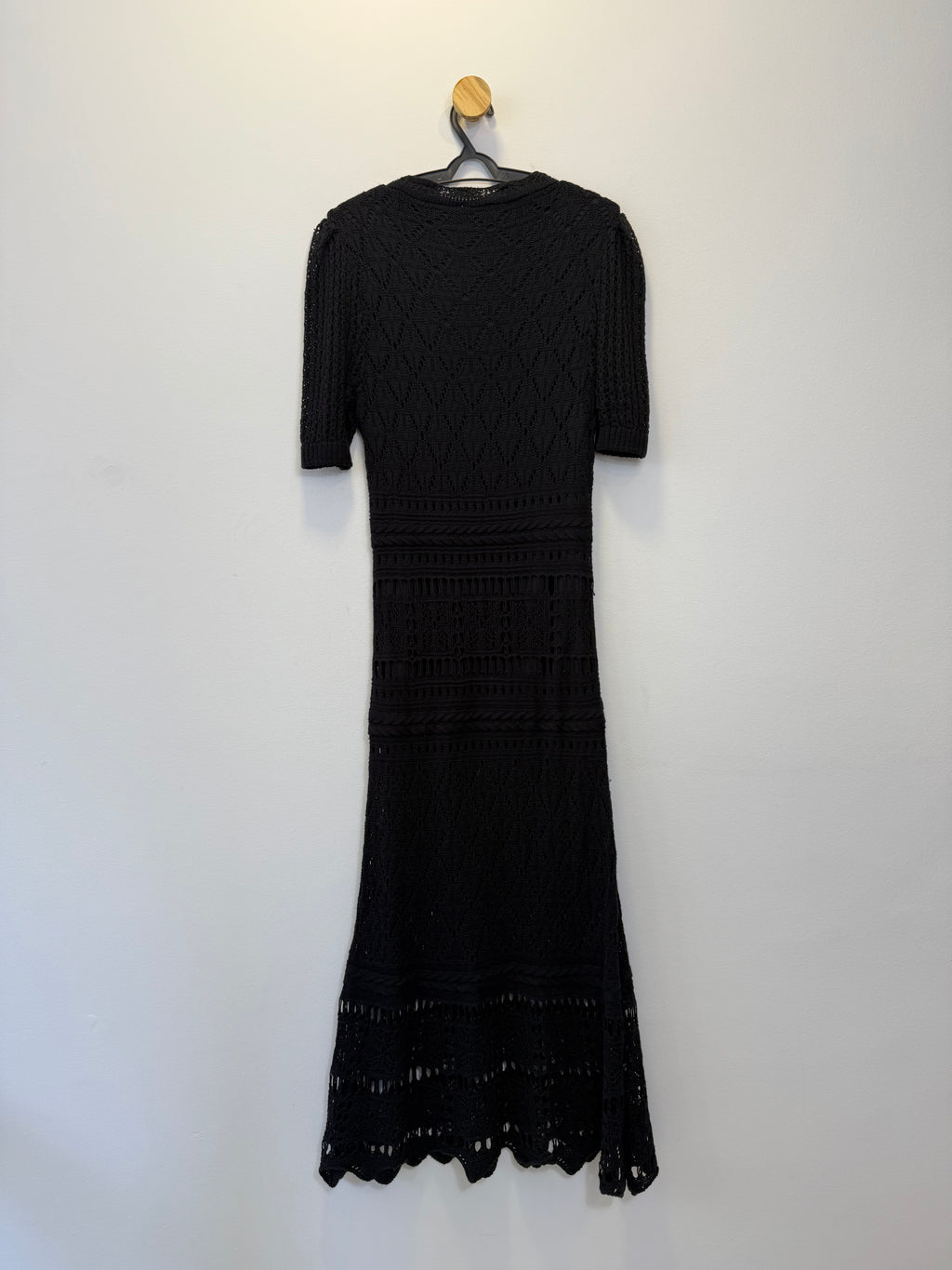 Vestido Longo Crochê Preto