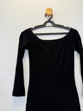 Vestido Canelado Preto