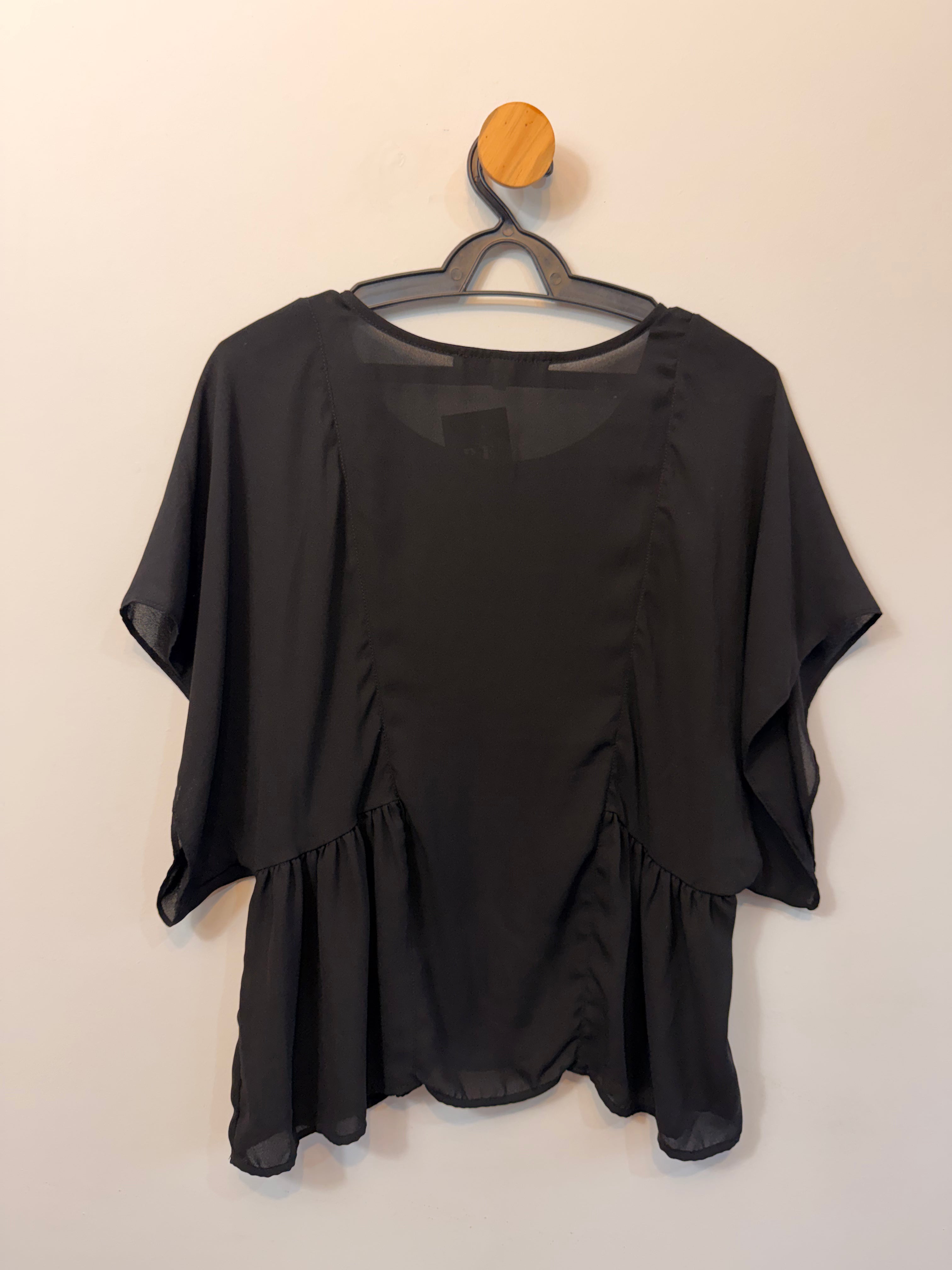 Blusa Preta Shoulder