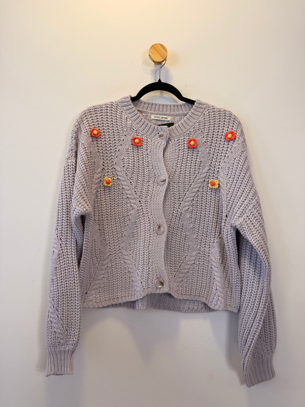 Cardigan tricot  flores Animale