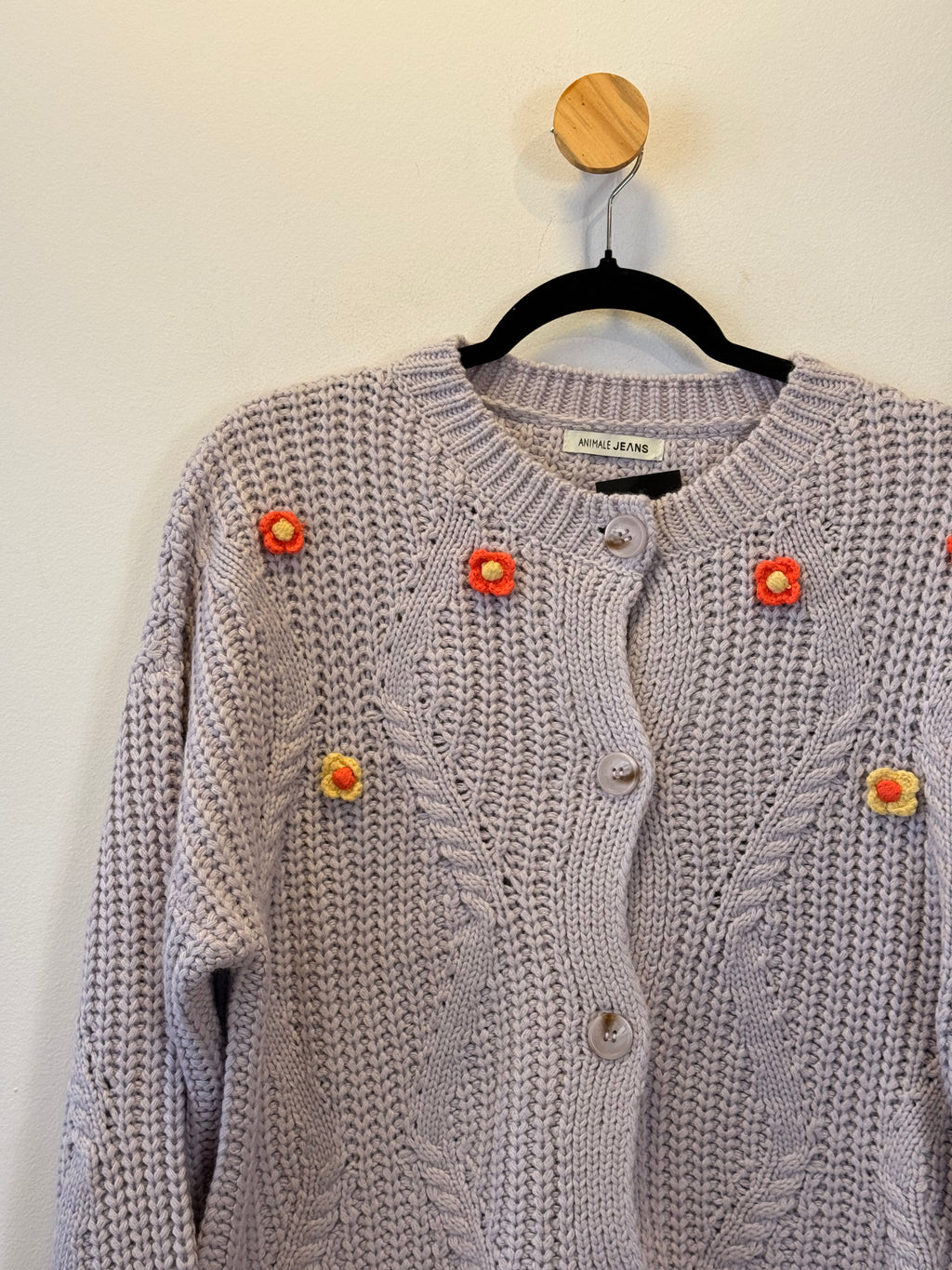 Cardigan tricot  flores Animale