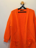 Casaco de Tricot Alongado Laranja
