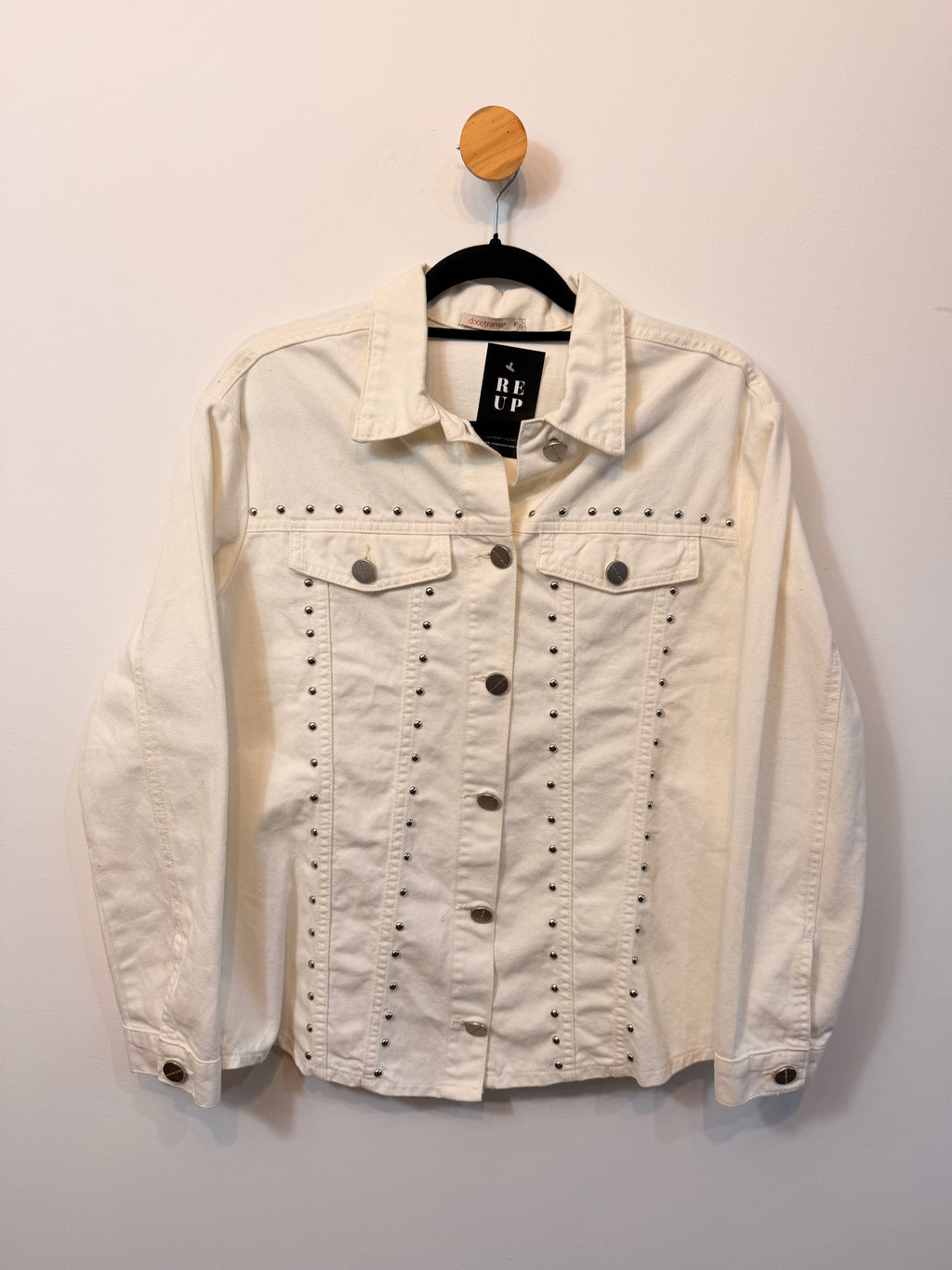 Jaqueta Jeans Branca Doce Trama