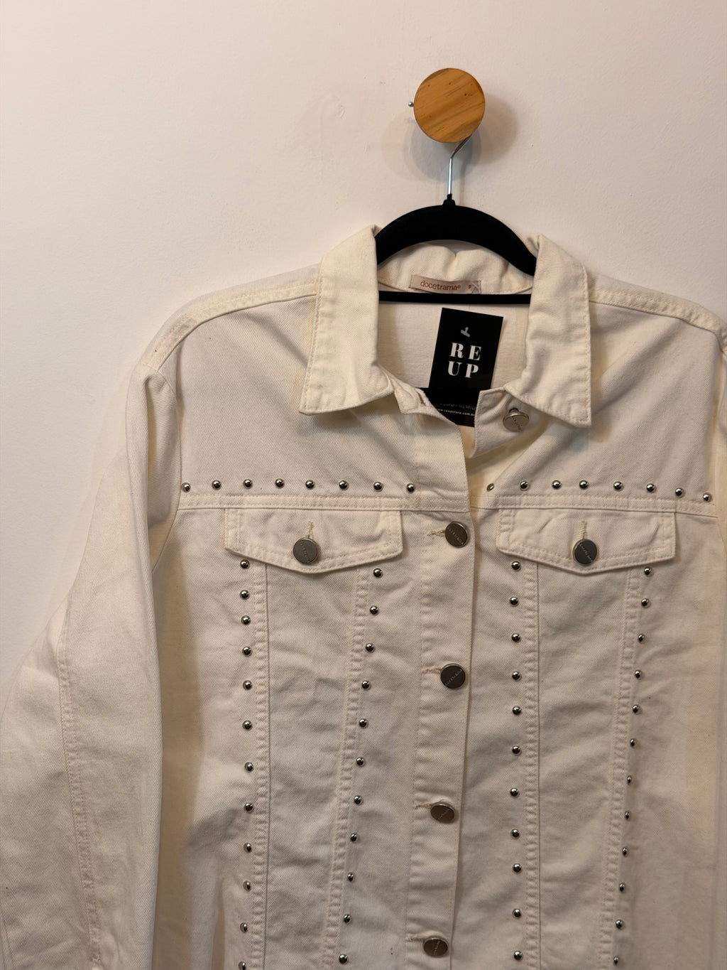 Jaqueta Jeans Branca Doce Trama